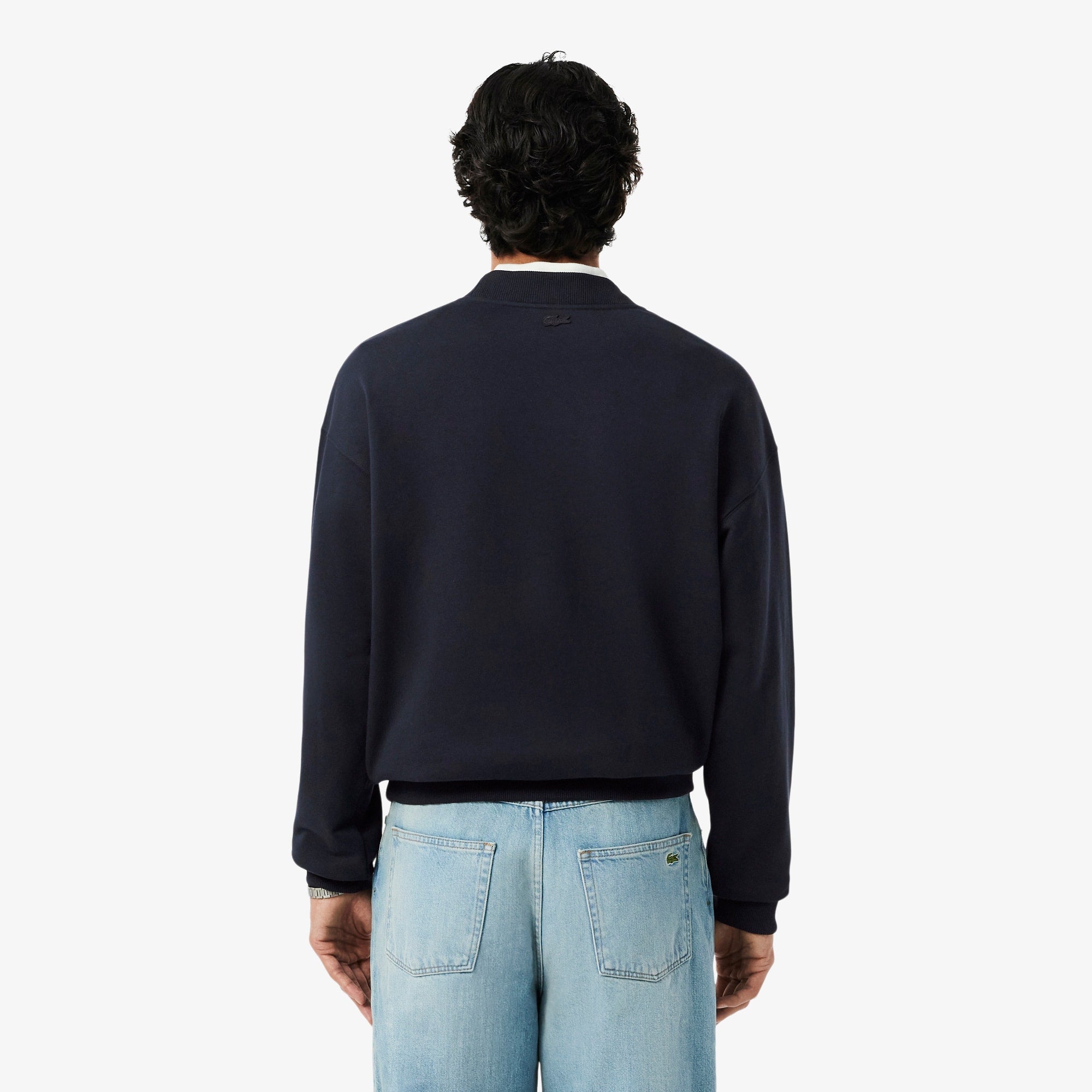 Embroidered Fleece Sweatshirt - Black
