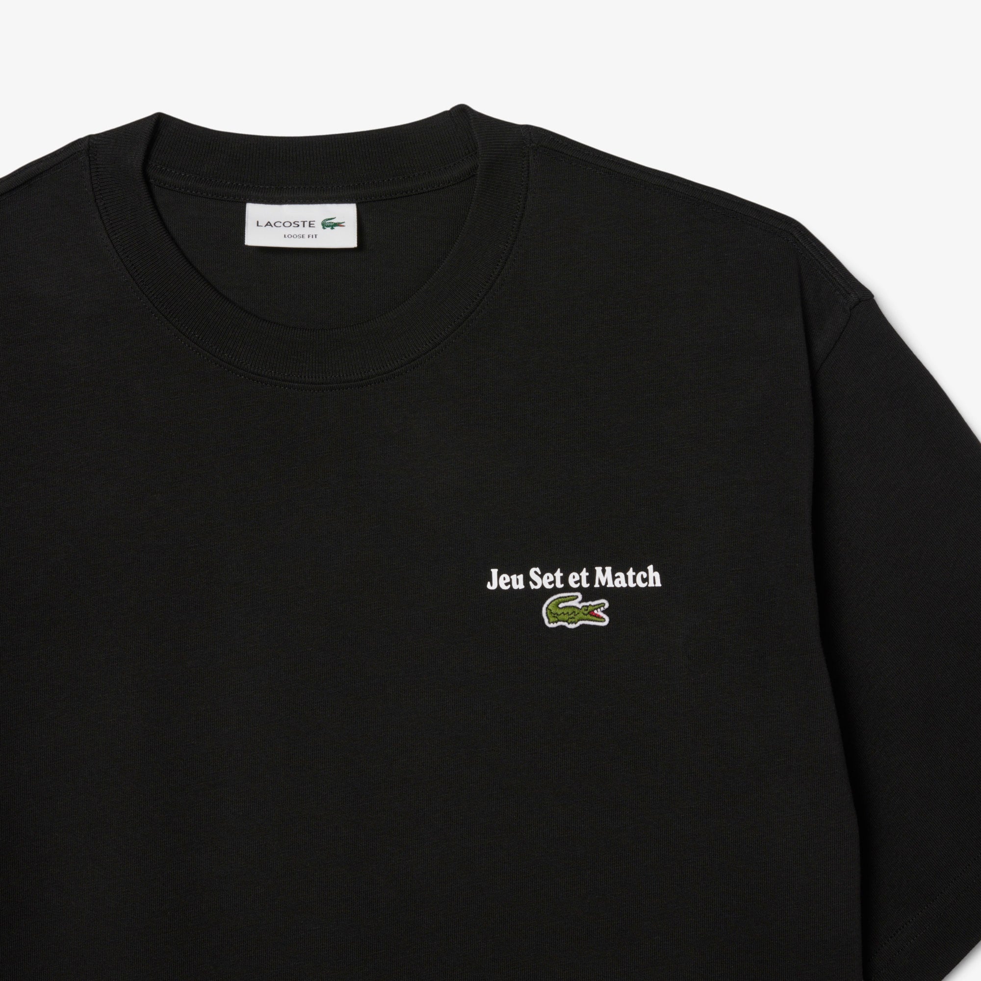 Men's Loose Fit Heavy Jersey Printed T-Shirt - Black