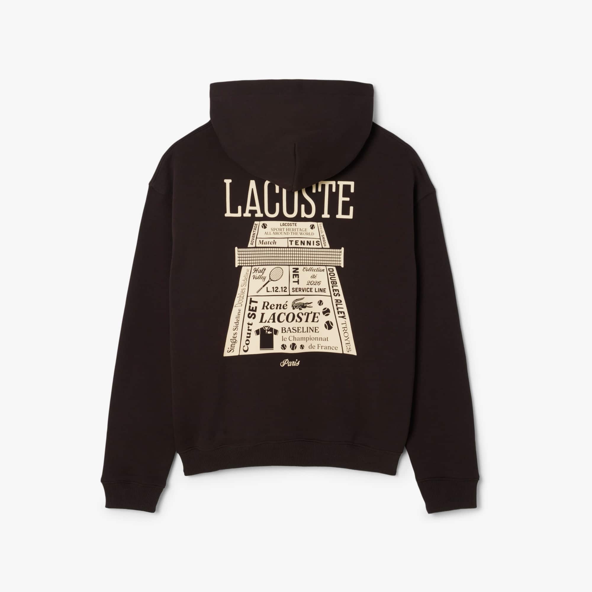 Loose Fit Printed Hoodie - Brown