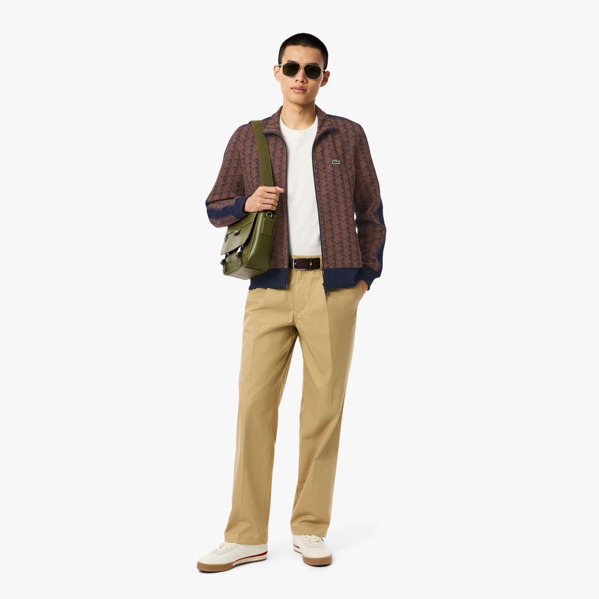 Men's Paris Zip-Up Track Jacket - Purple / Brown