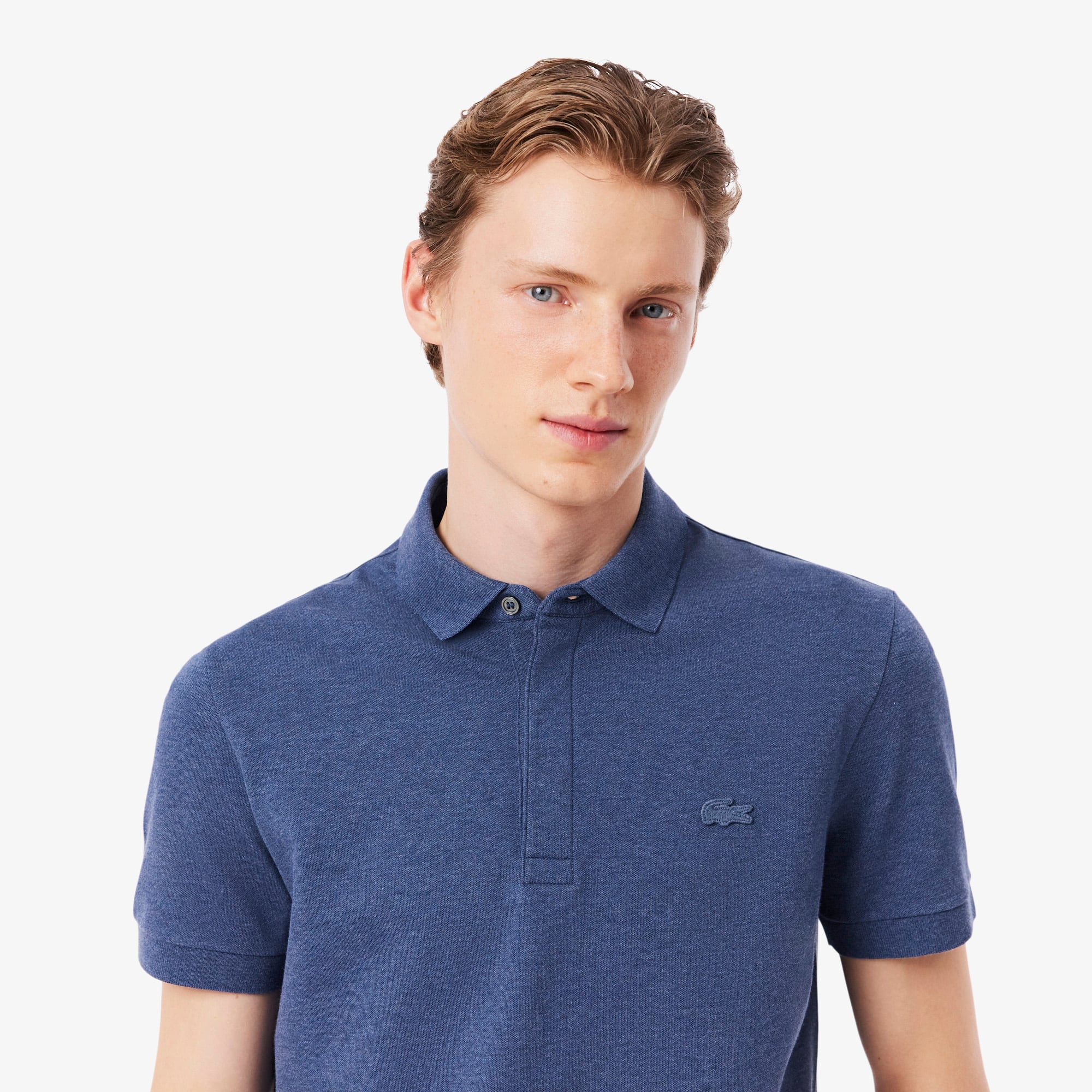 Men's Regular Fit Paris Stretch Piqué Polo - Bleu Chine
