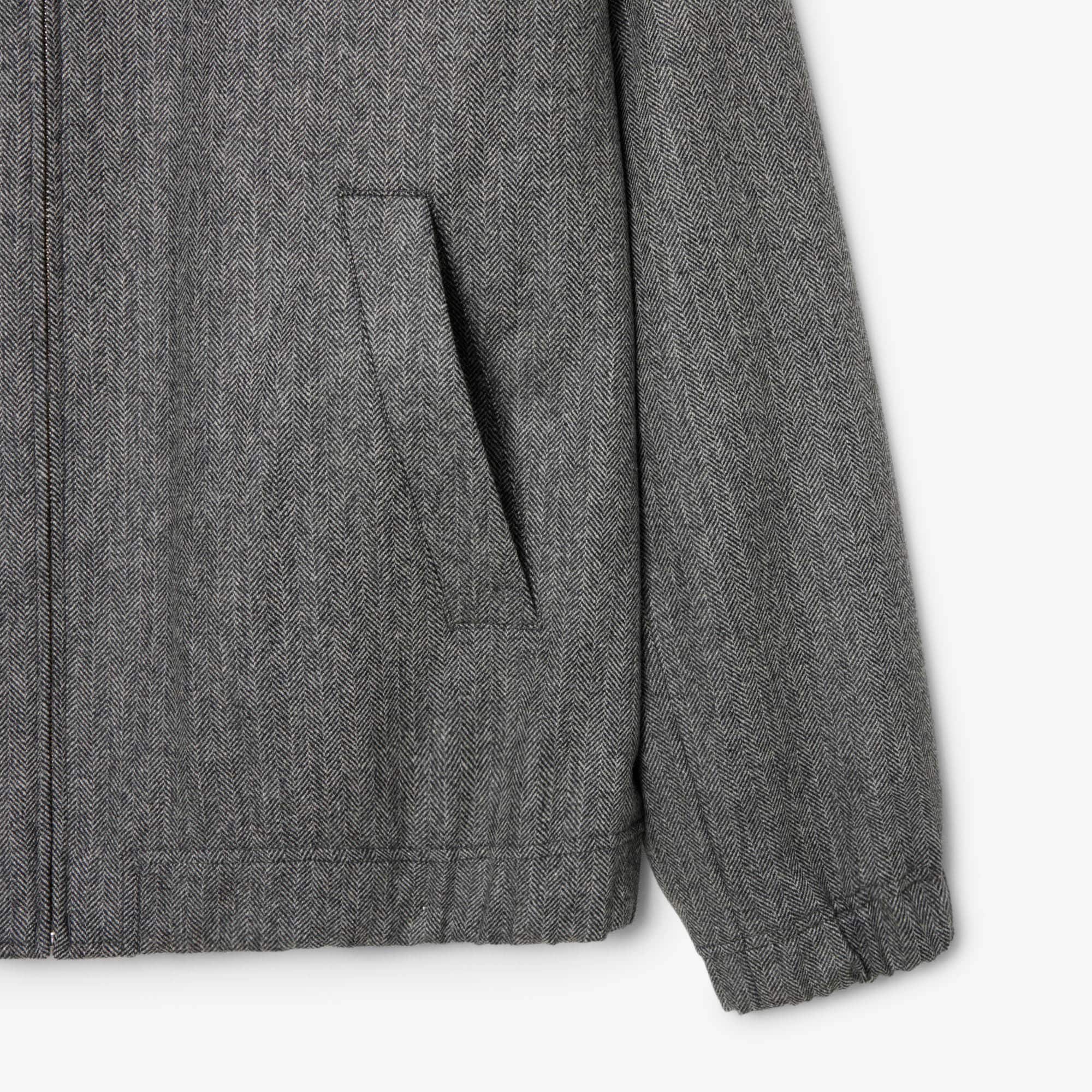 Men's Wool Harrington Jacket - Grey