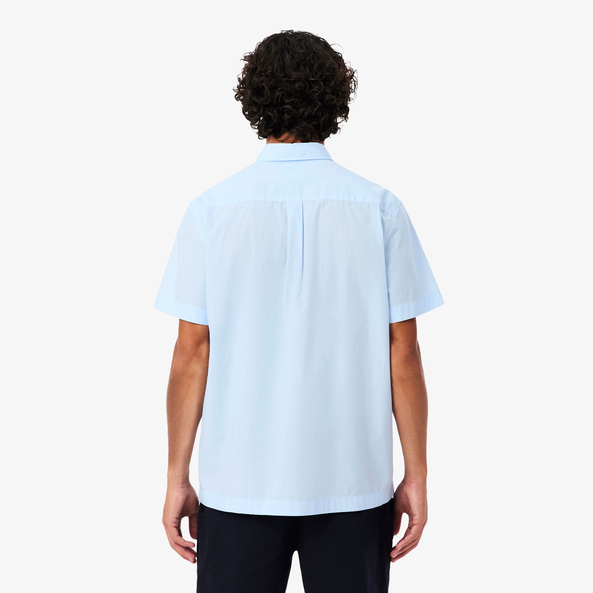 Regular Fit Short Sleeved Poplin Shirt - Light Blue