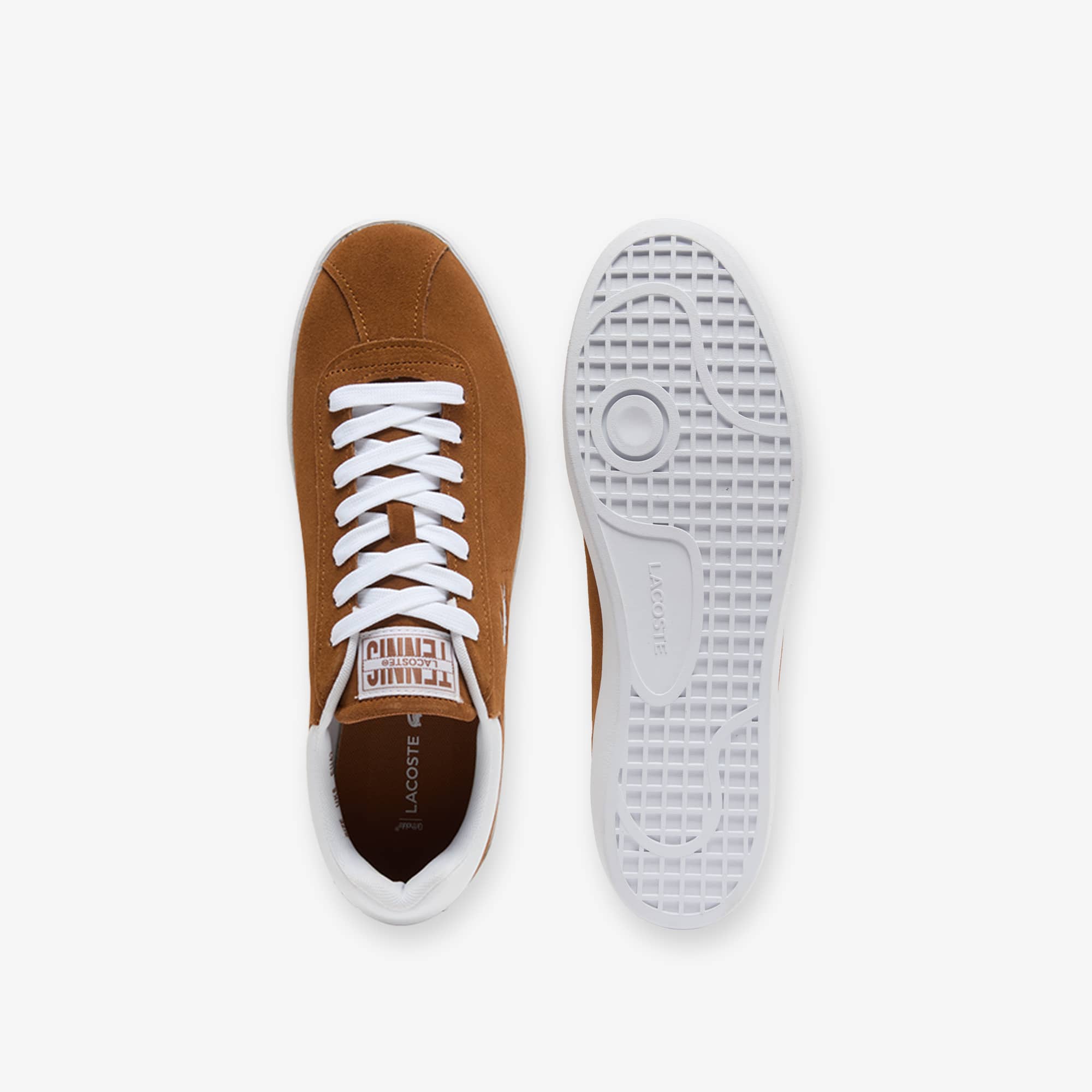 Men's Baseshot Suede Sneakers - BRW/WHT