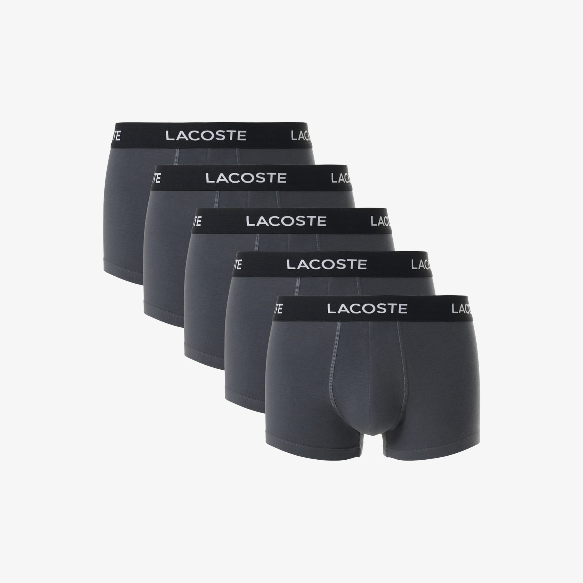 Men's 5-Pack Stretch Cotton Trunks - Grey