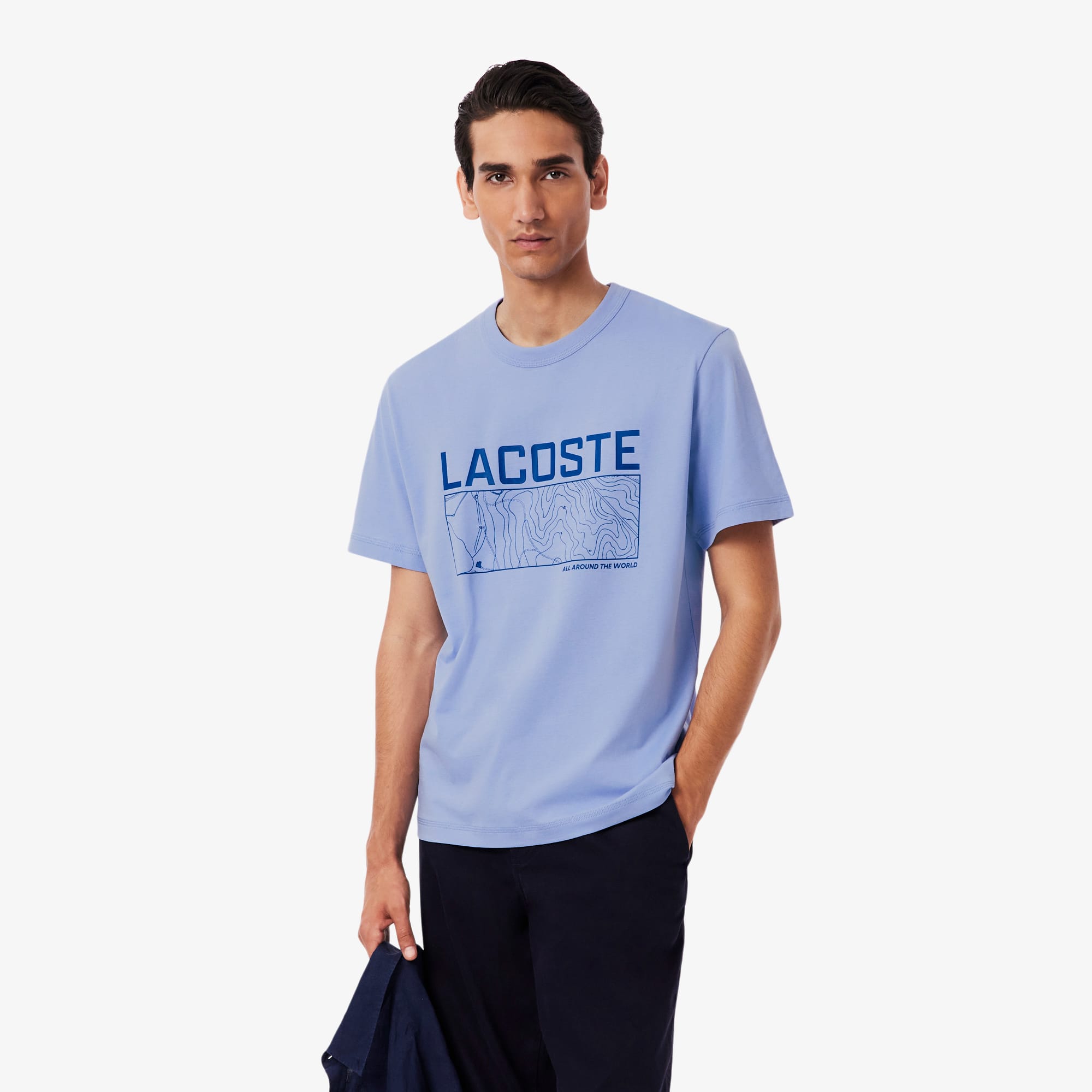Men's Printed Jersey T-Shirt - Purple