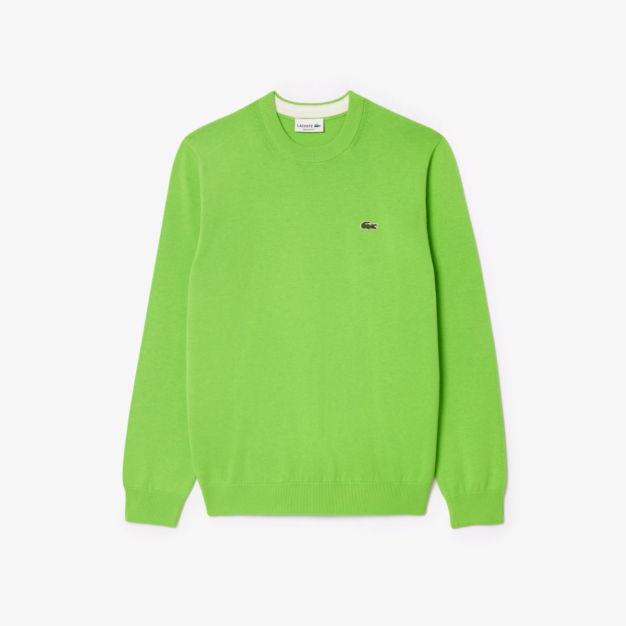 Men's Crew Neck Cotton Sweater - Green