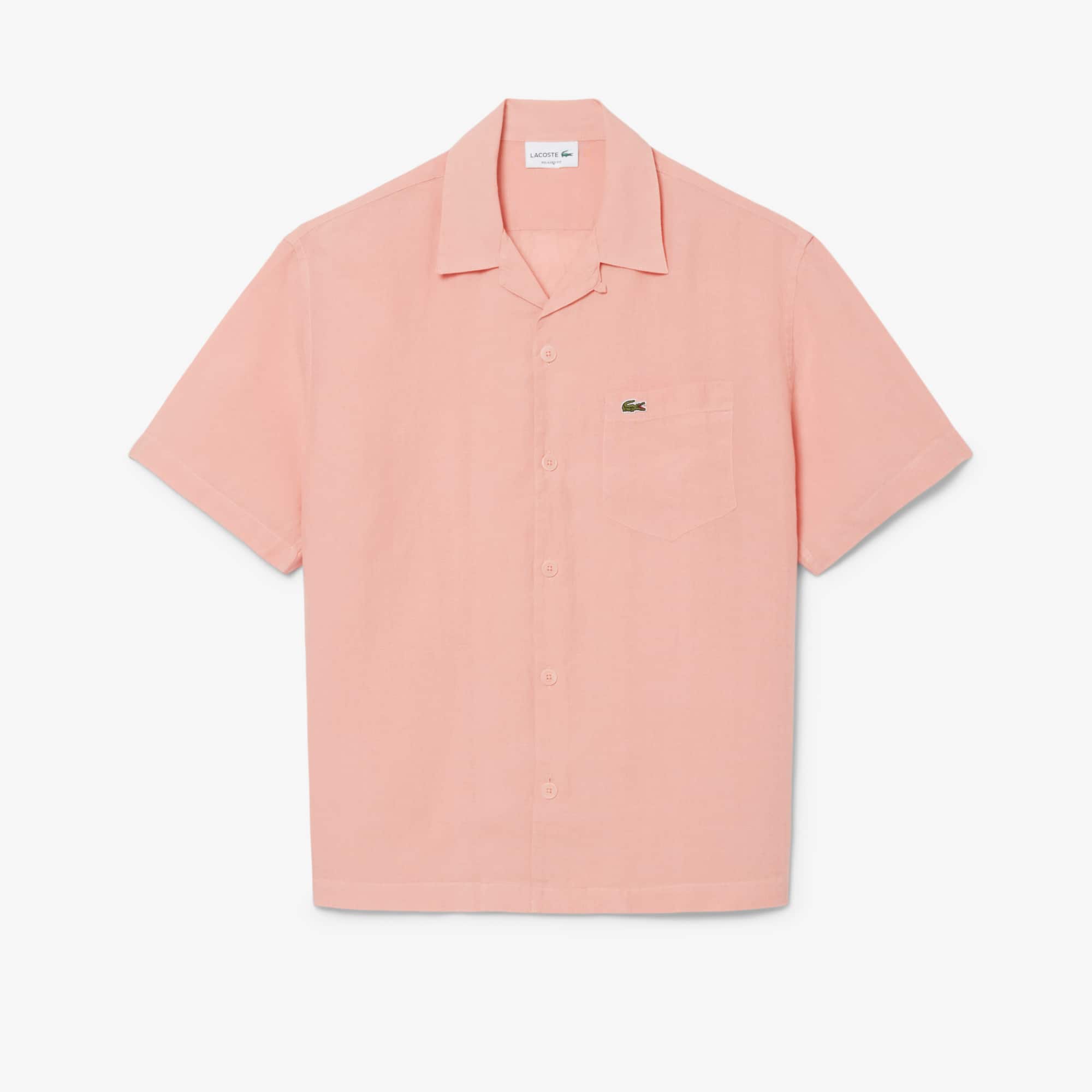 Relaxed Fit Linen Shirt - Rose
