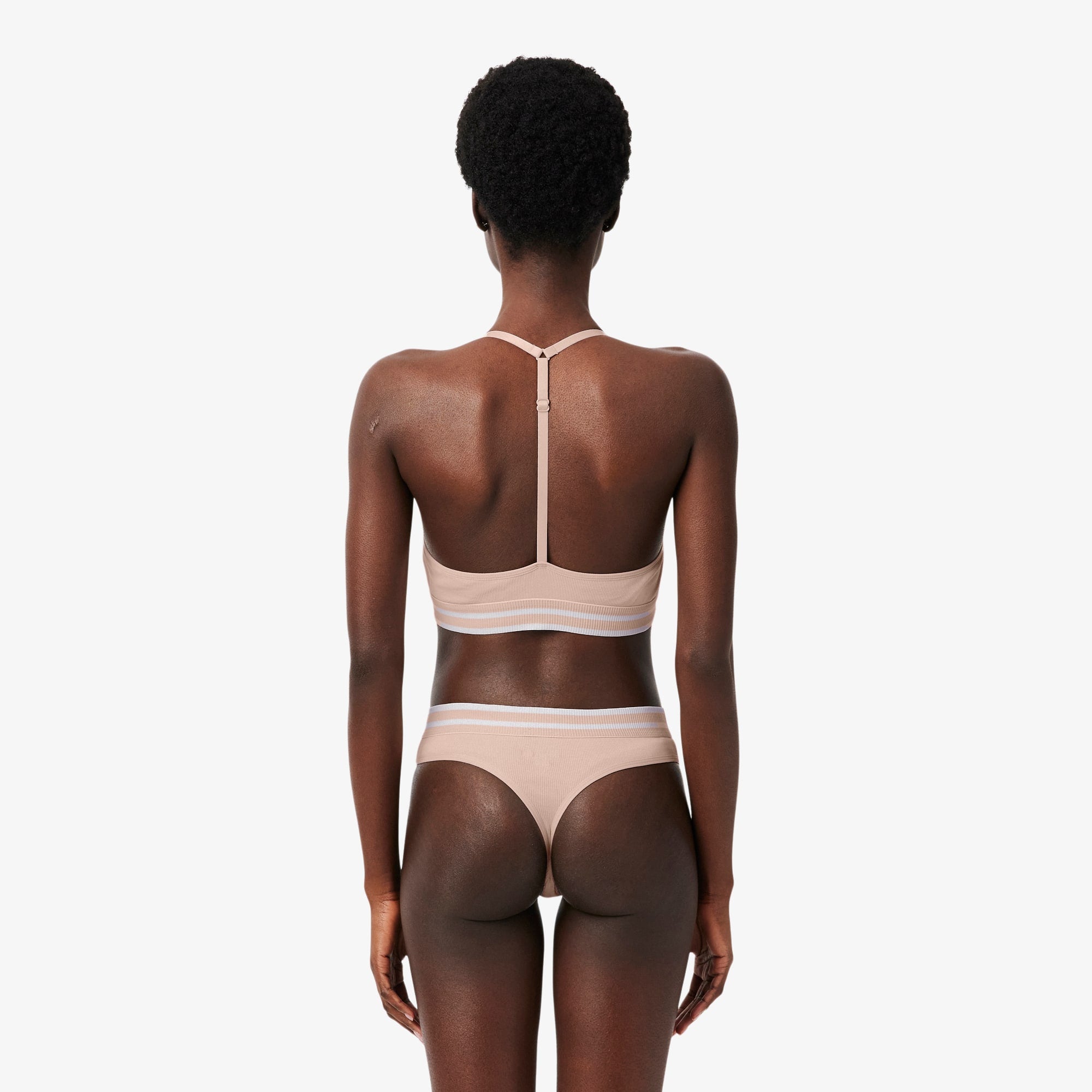 Ribbed Cotton Bralette - Rose