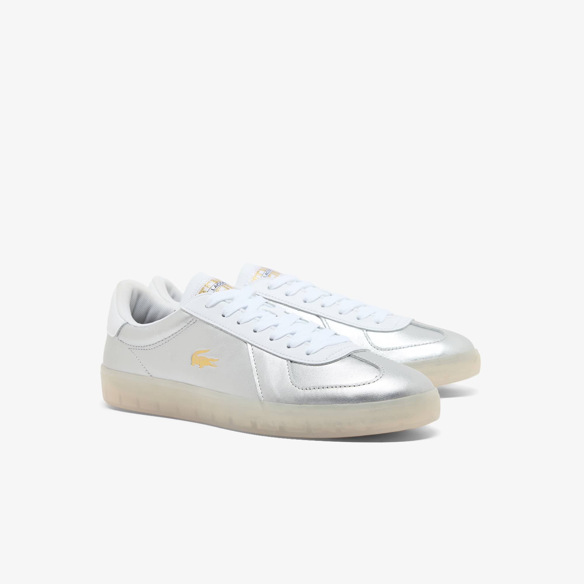 Men's Baseshot Pro Leather Sneakers - SLV/OFF WHT