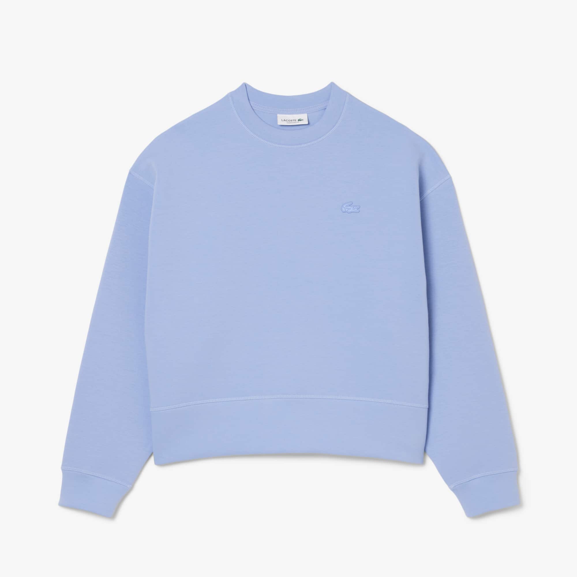 Women's Oversized Cotton Sweatshirt - Purple