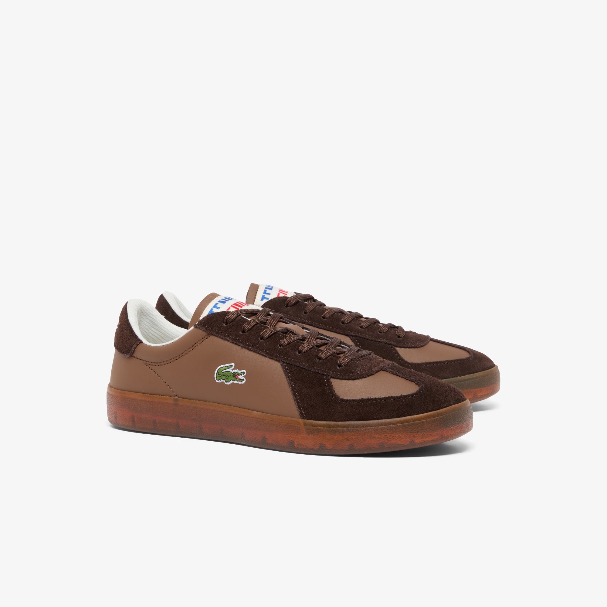 Men's Baseshot Pro Leather Sneakers - DK BRW/GUM