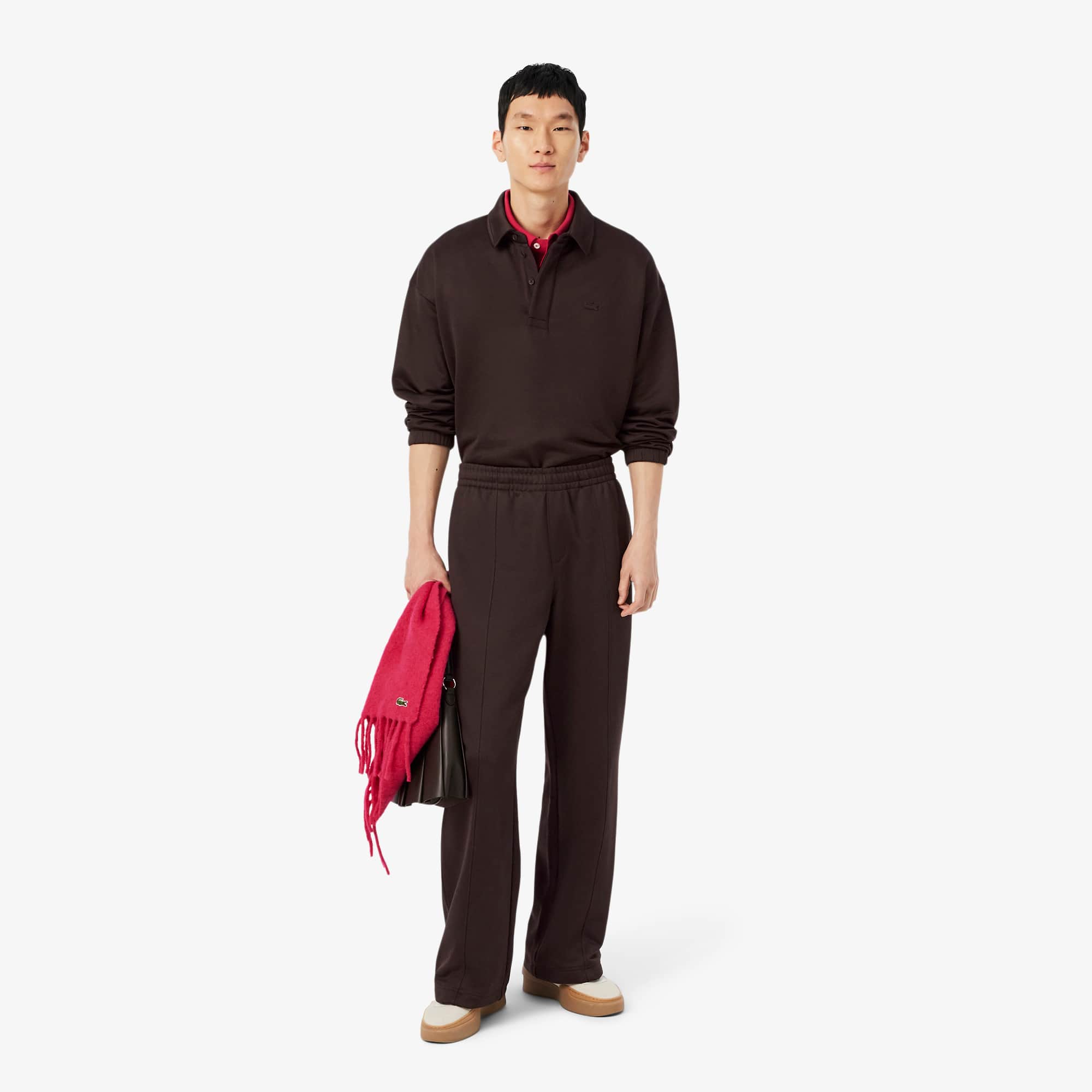 Men's Loose Fit Fleece Sweatpants - Brown