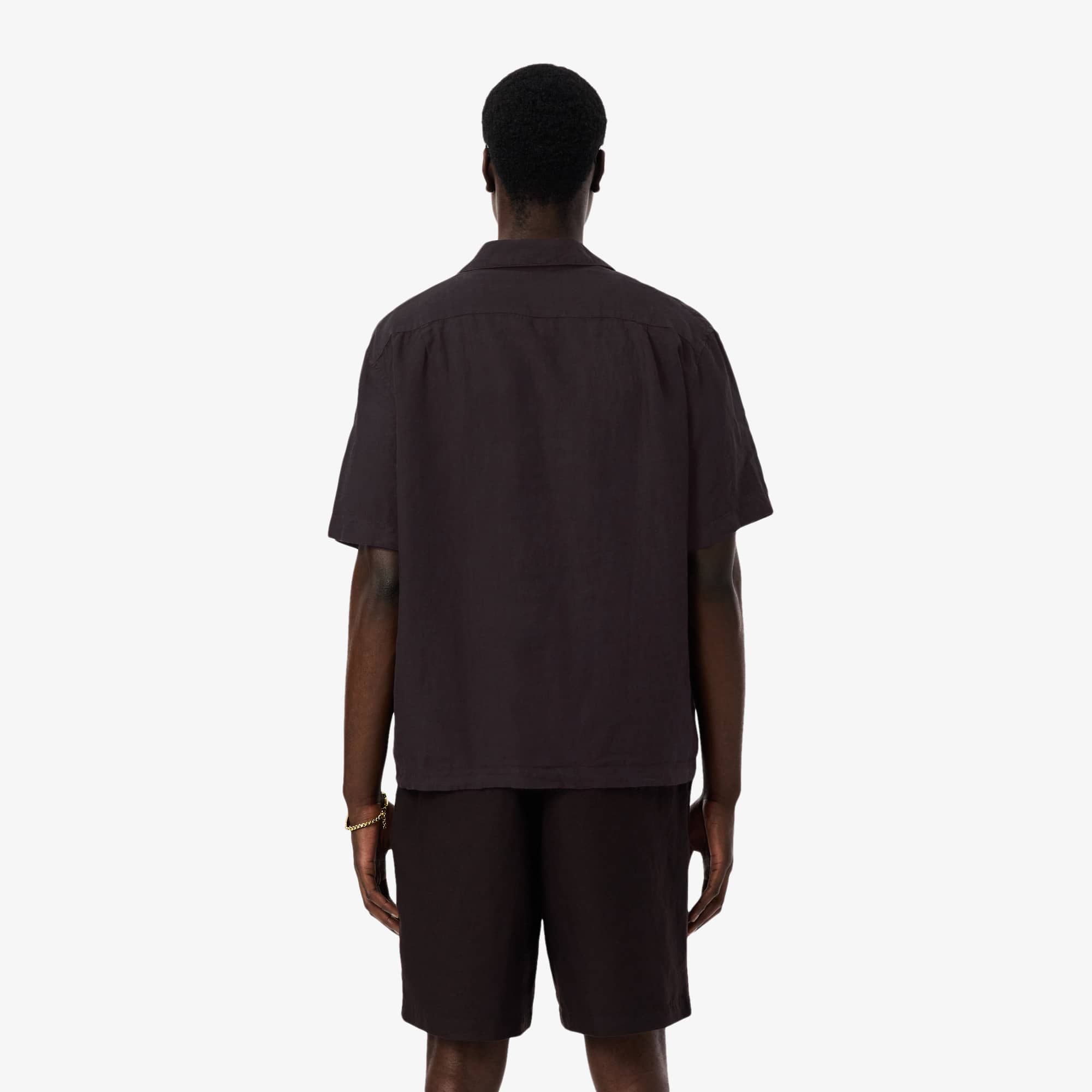 Relaxed Fit Linen Shirt - Brown