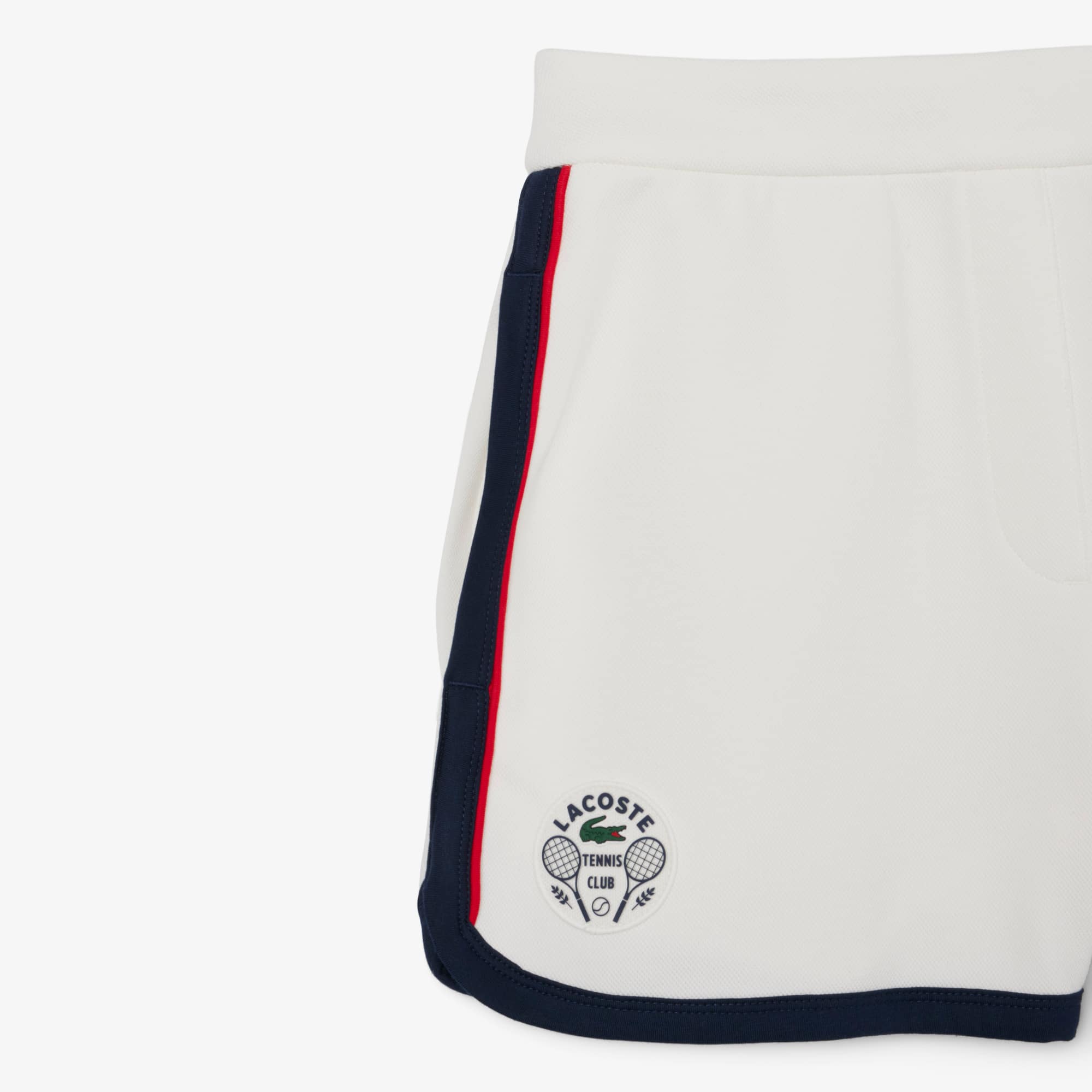 Women's Tennis Heritage Stretch Piqué Shorts - White / Navy Blue