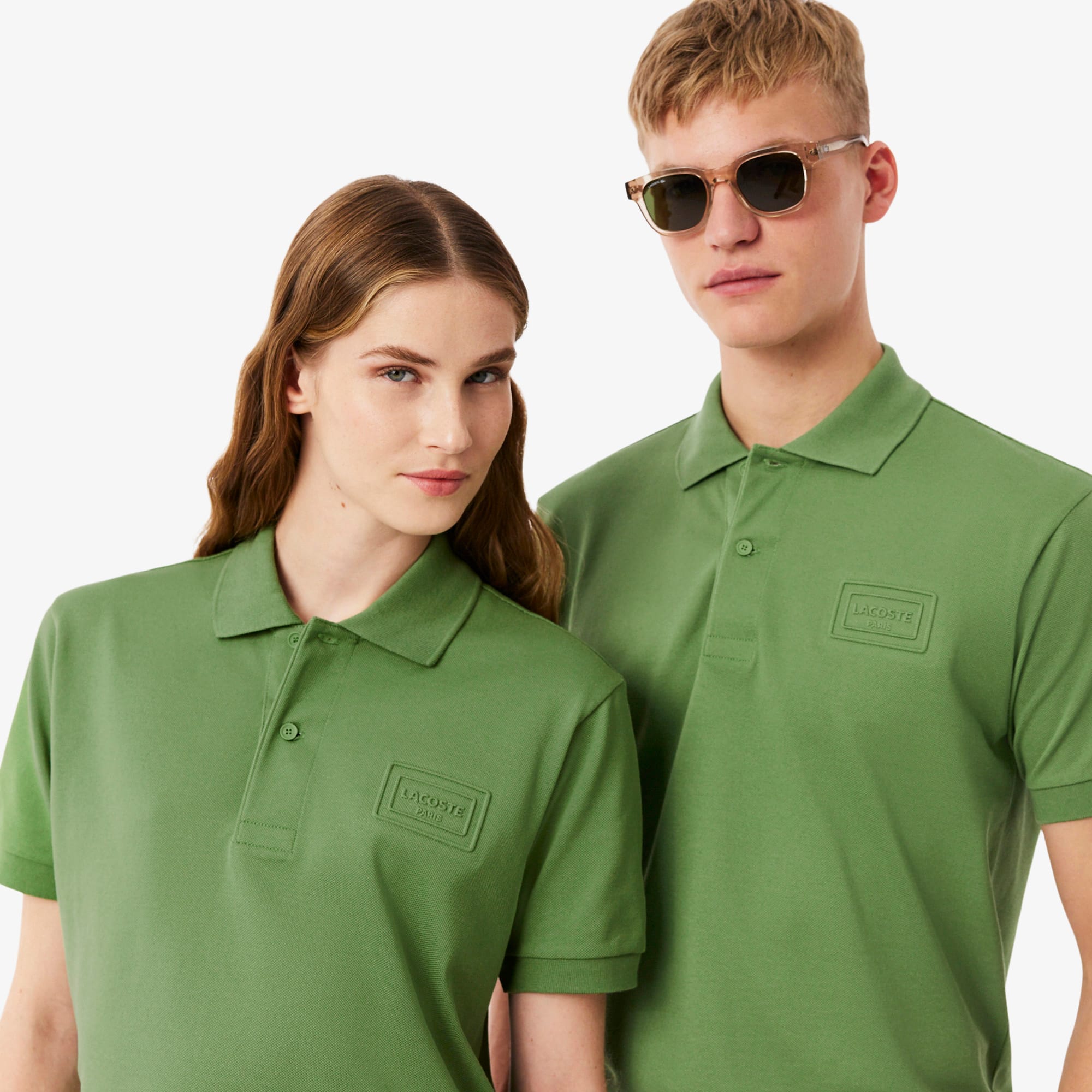 Classic Fit Embossed Branding Polo - Green