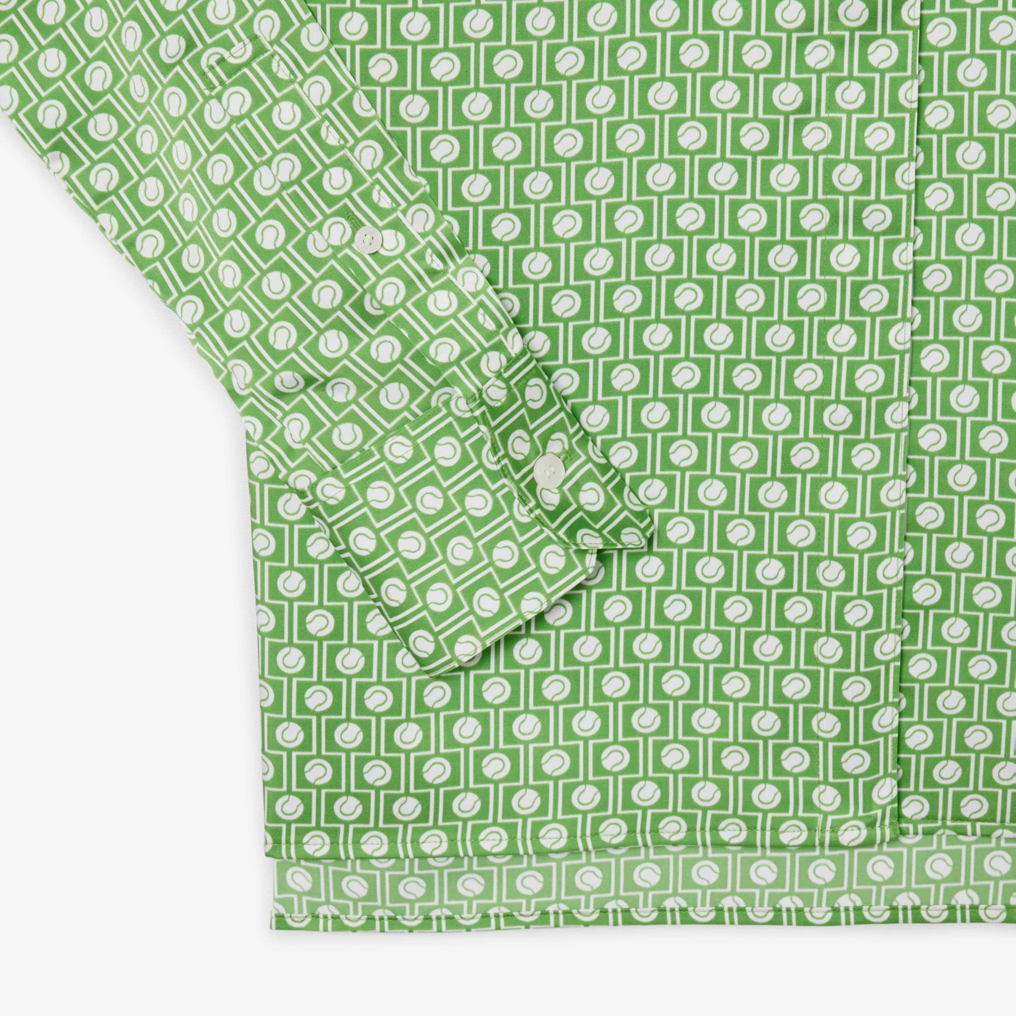 Regular Fit Removable Tie Collar Shirt - Vert / Blanc