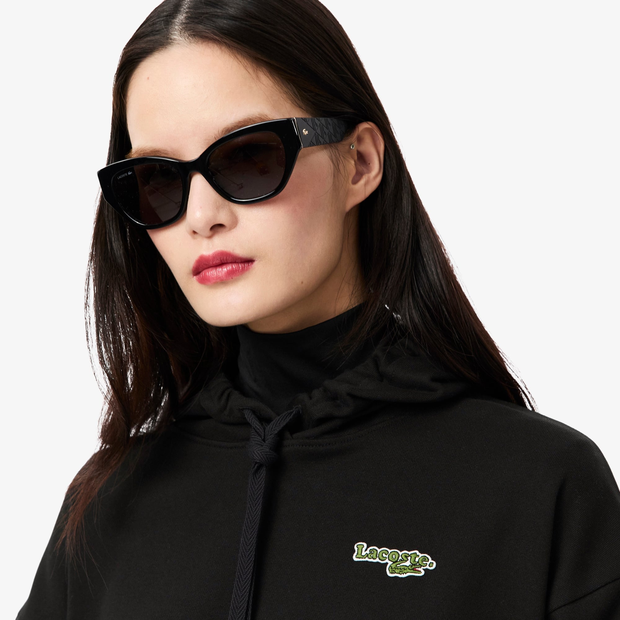 Women's Oversized Logo Hoodie - Black