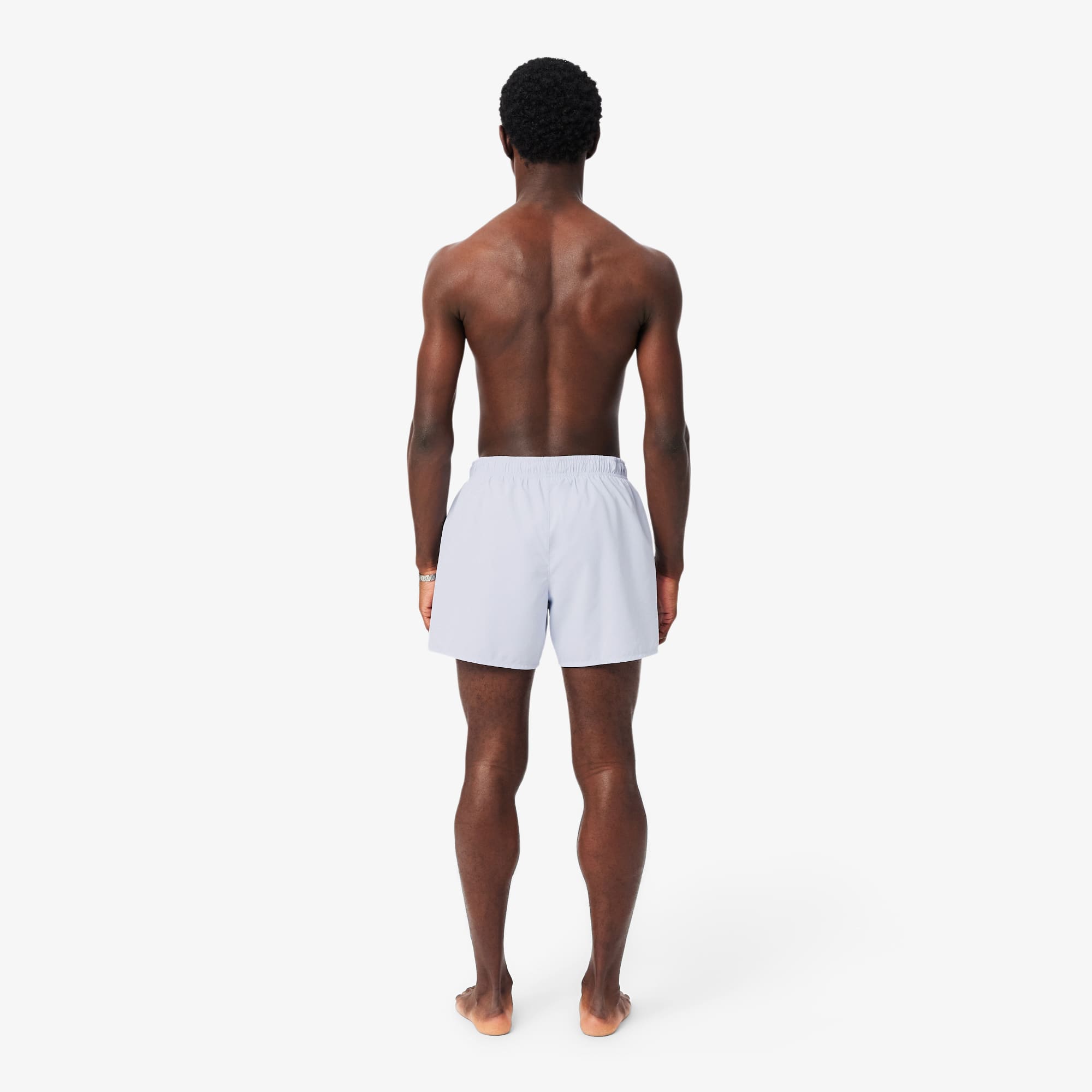 Men's Quick-Dry Swim Trunks - Light Blue / Green