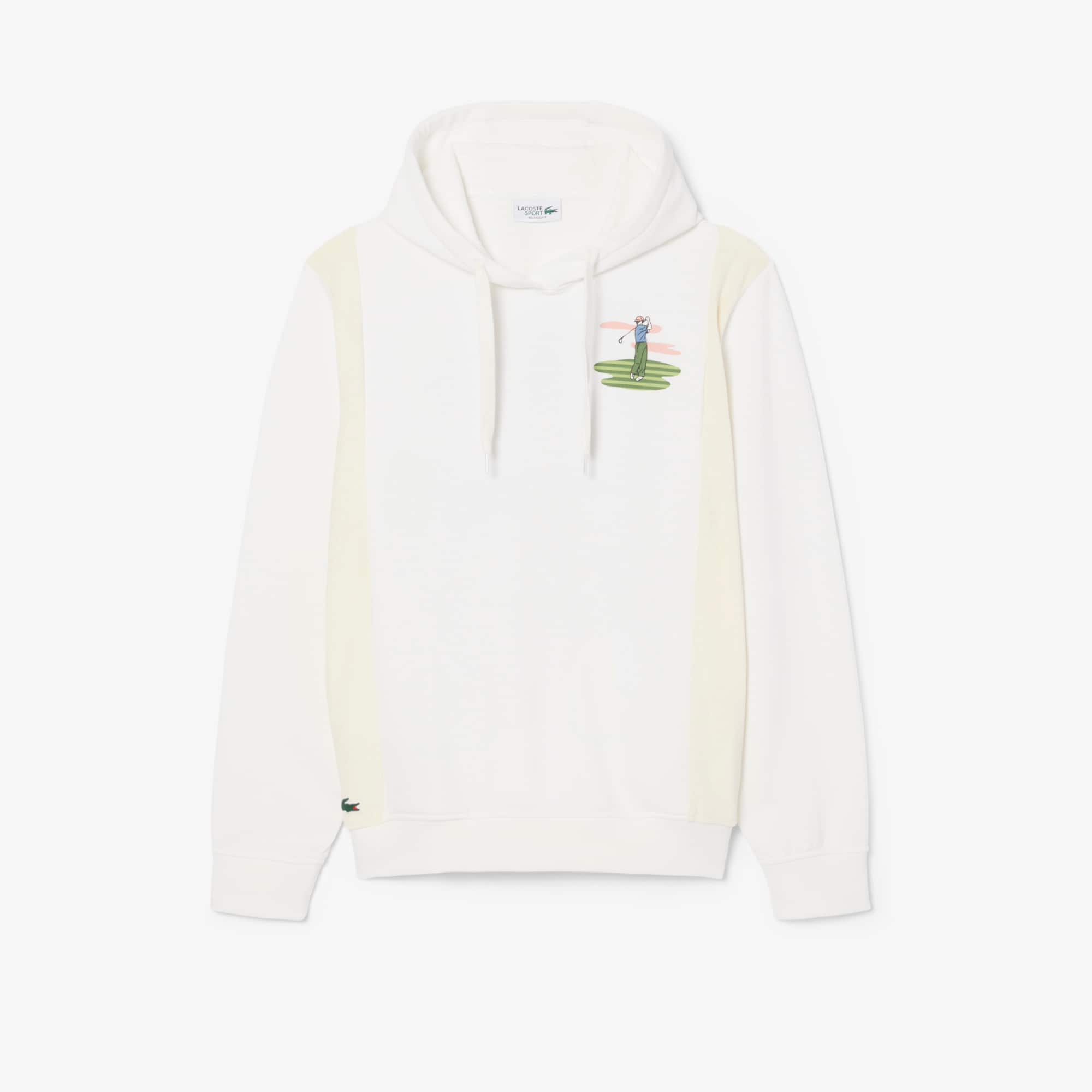 Golf Print Hoodie - Blanc / Beige