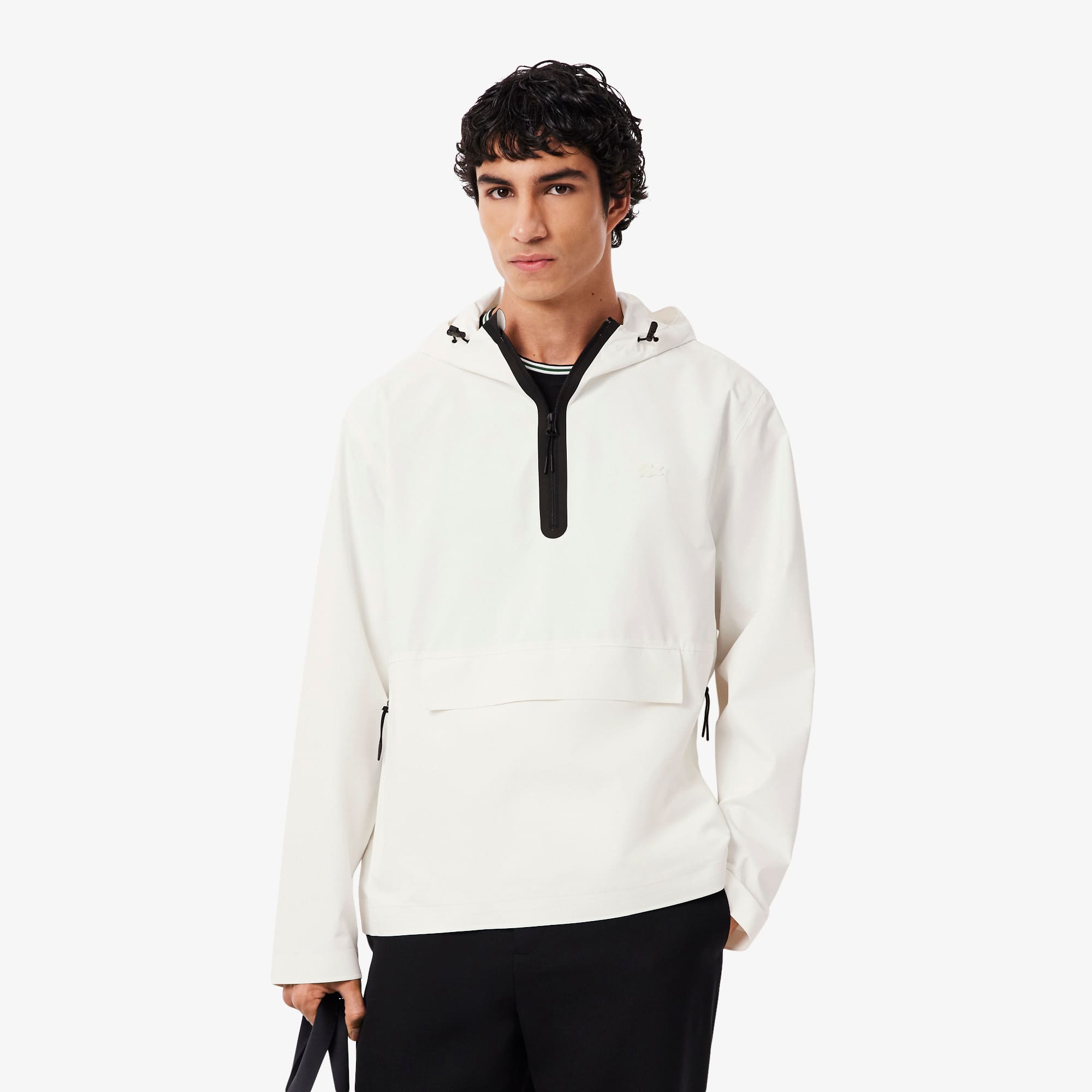 Men's Technical Water-Repellent Popover Jacket - White