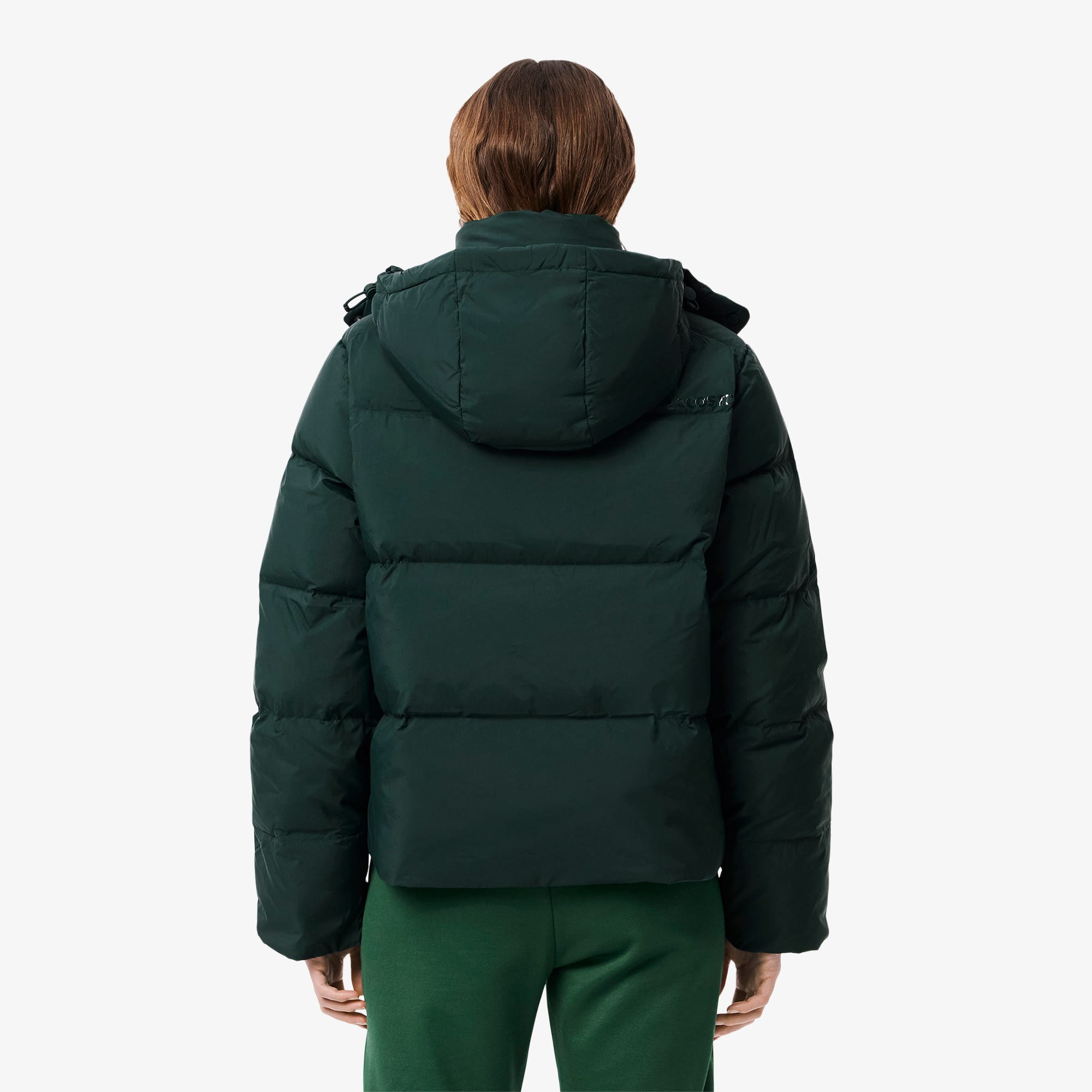 Women's Relaxed Fit Hooded Down Jacket - Forest green