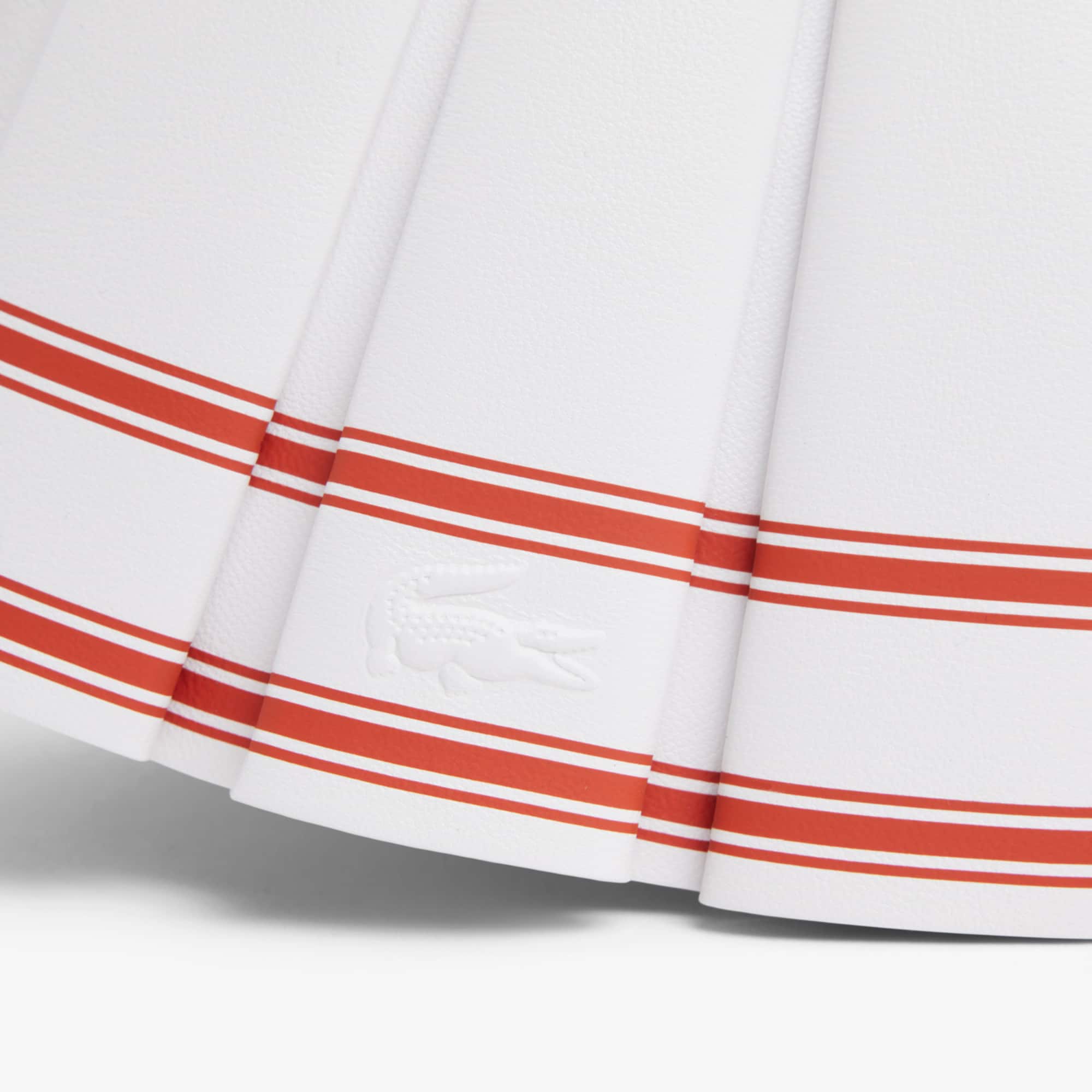 Runway Mini Lenglen Striped Leather Bag - ORANGINE ST WHITE