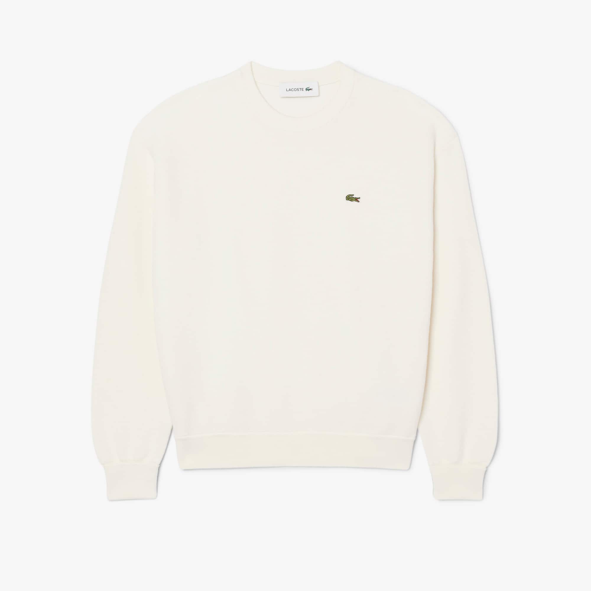 Women's Relaxed Fit Cotton Crew Neck Sweater - White