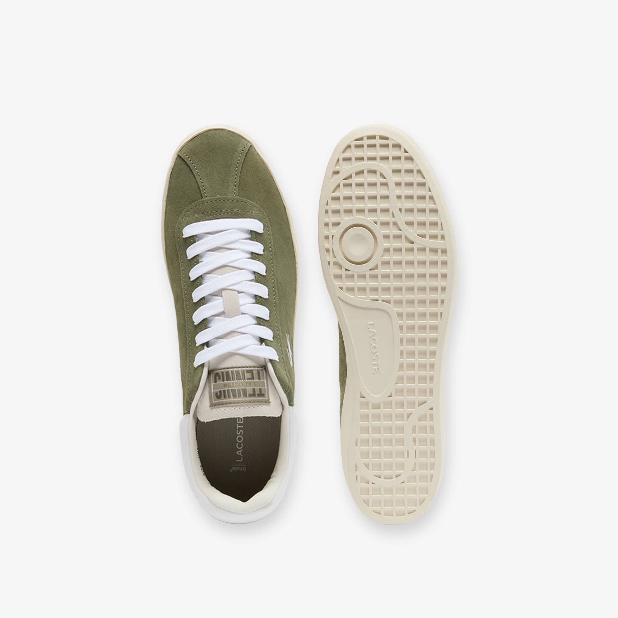 Men's Baseshot Suede Sneakers - KHK/WHT