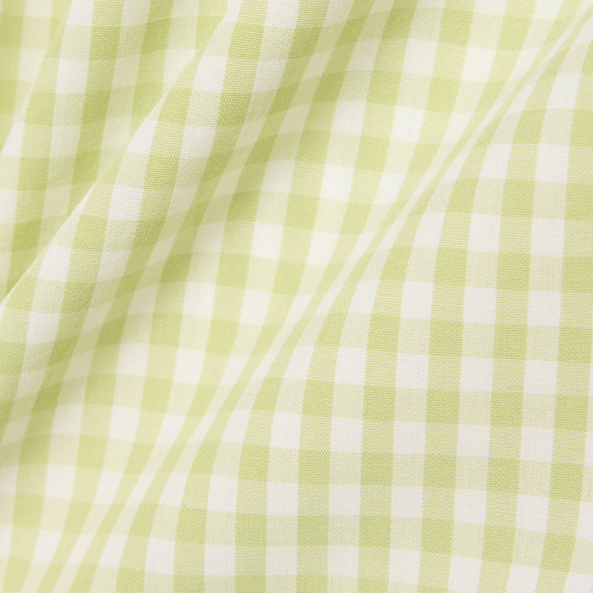 Regular Fit Plaid Poplin Shirt - Blanc / Vert