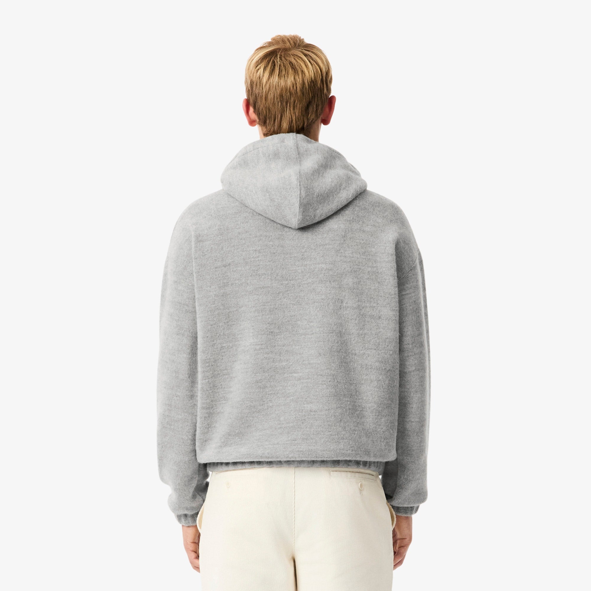 Men's Embroidered Signature Hoodie - Grey Chine