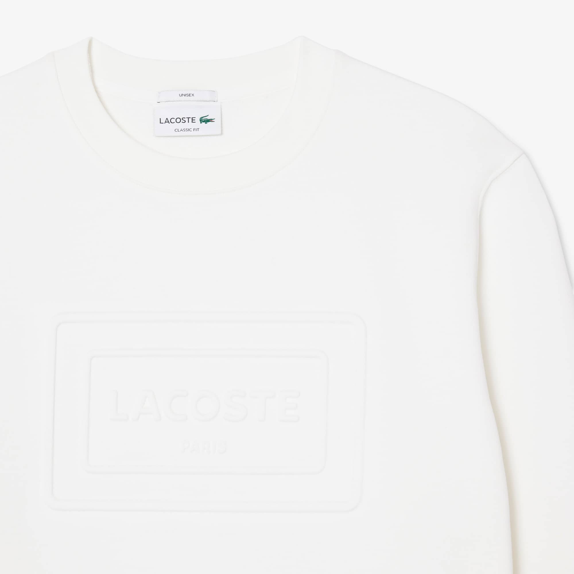 Embossed Fleece Sweatshirt - White