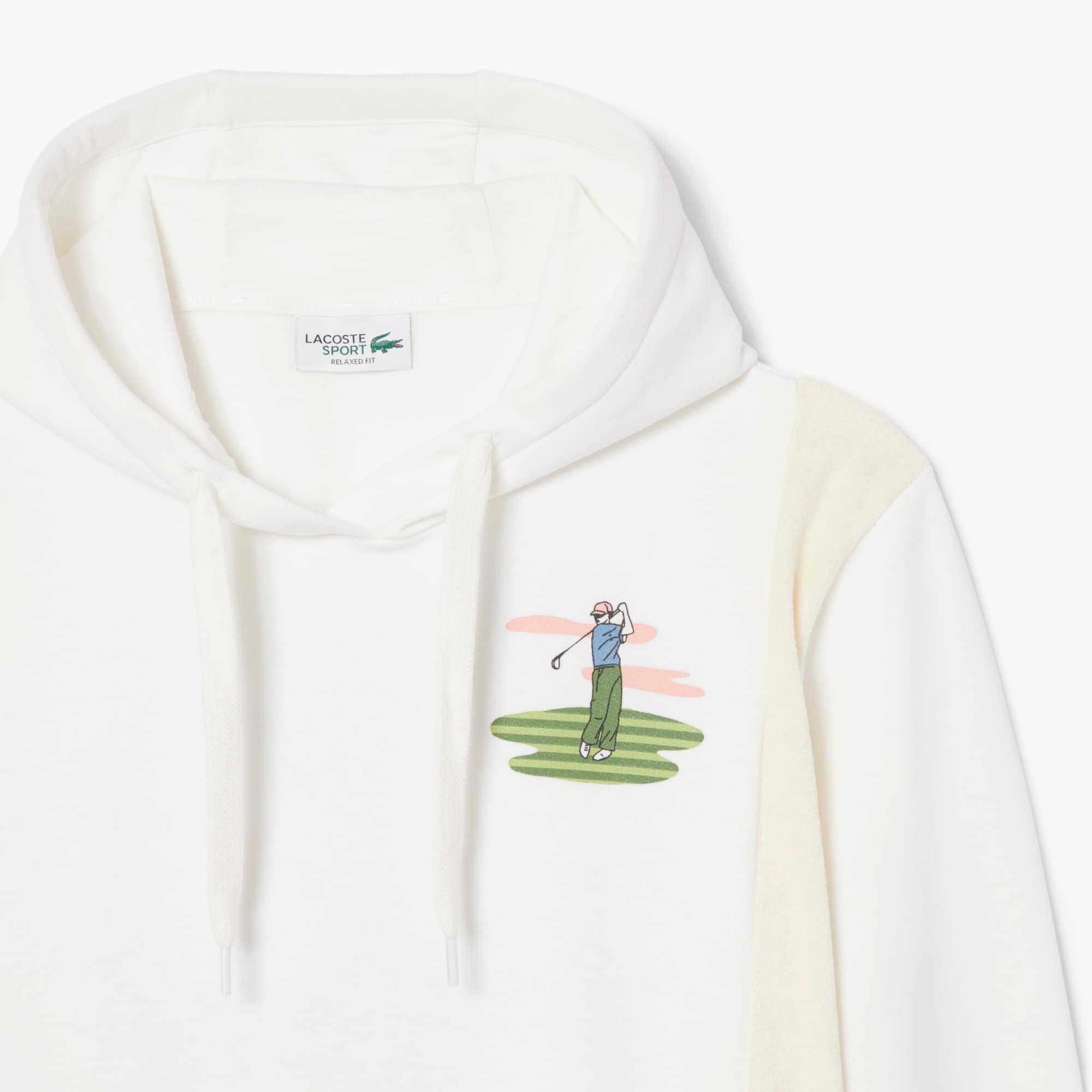 Golf Print Hoodie - Blanc / Beige