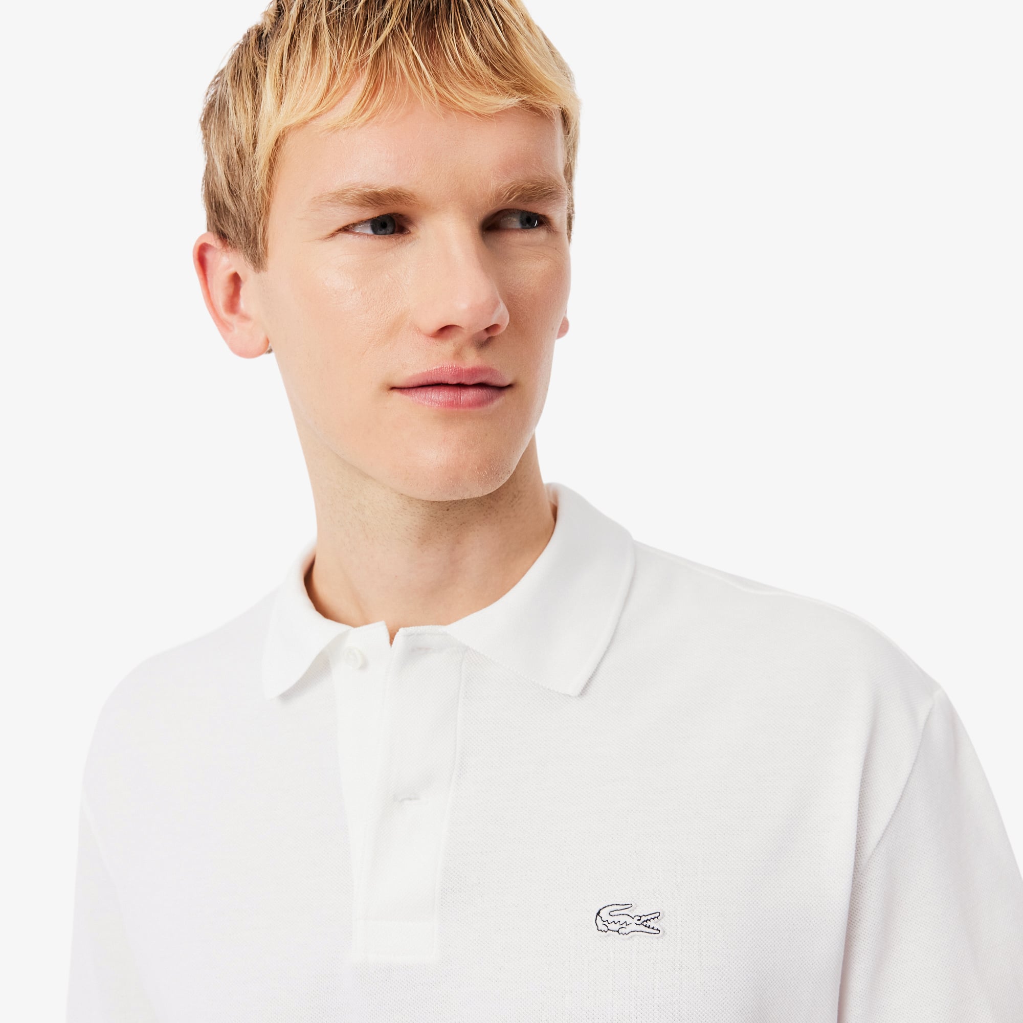 Men's Loose Fit Heavy Piqué Polo - White