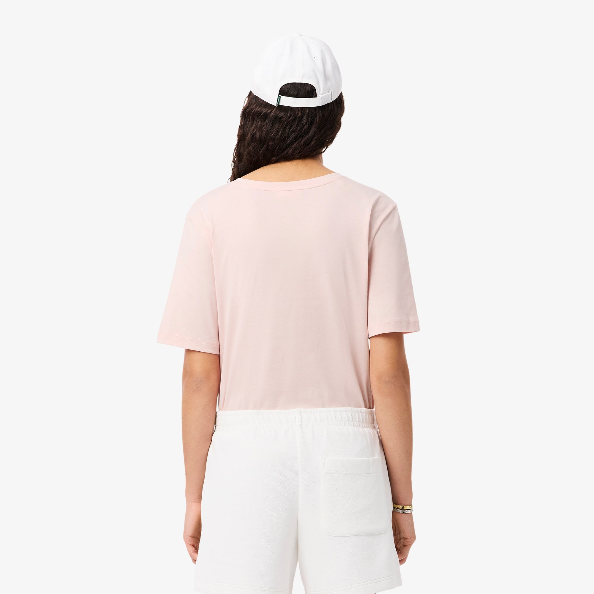 Women's Relaxed Fit Soft Cotton V-Neck T-Shirt - Light Pink