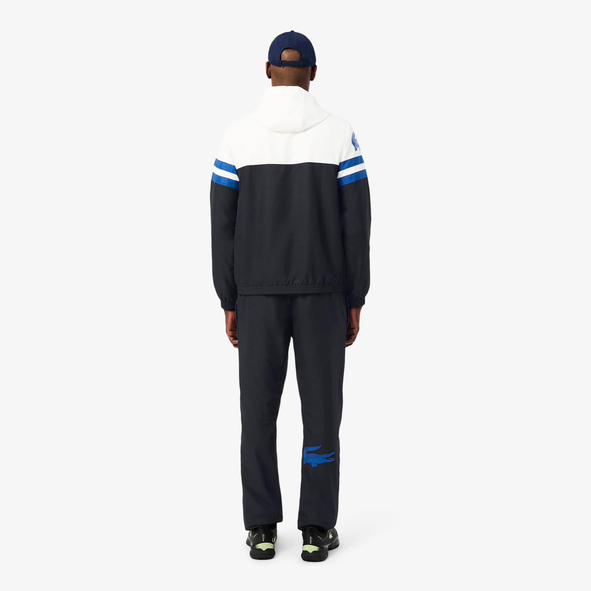 Men's Tennis Printed Tracksuit Pants - Black