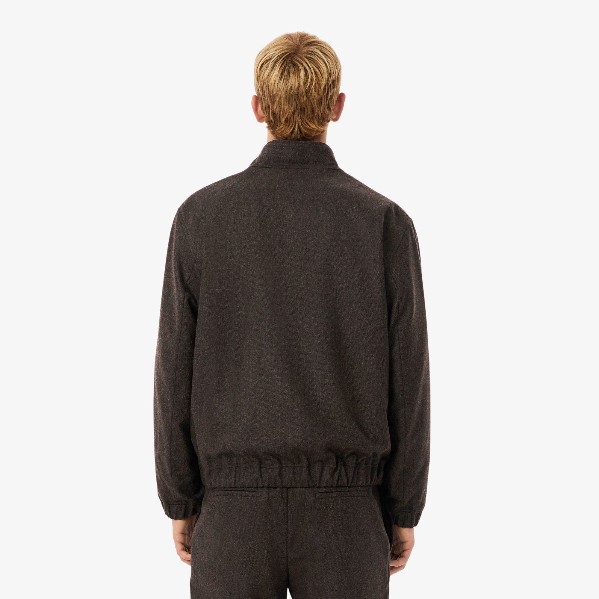 Men's Wool Harrington Jacket - Brown