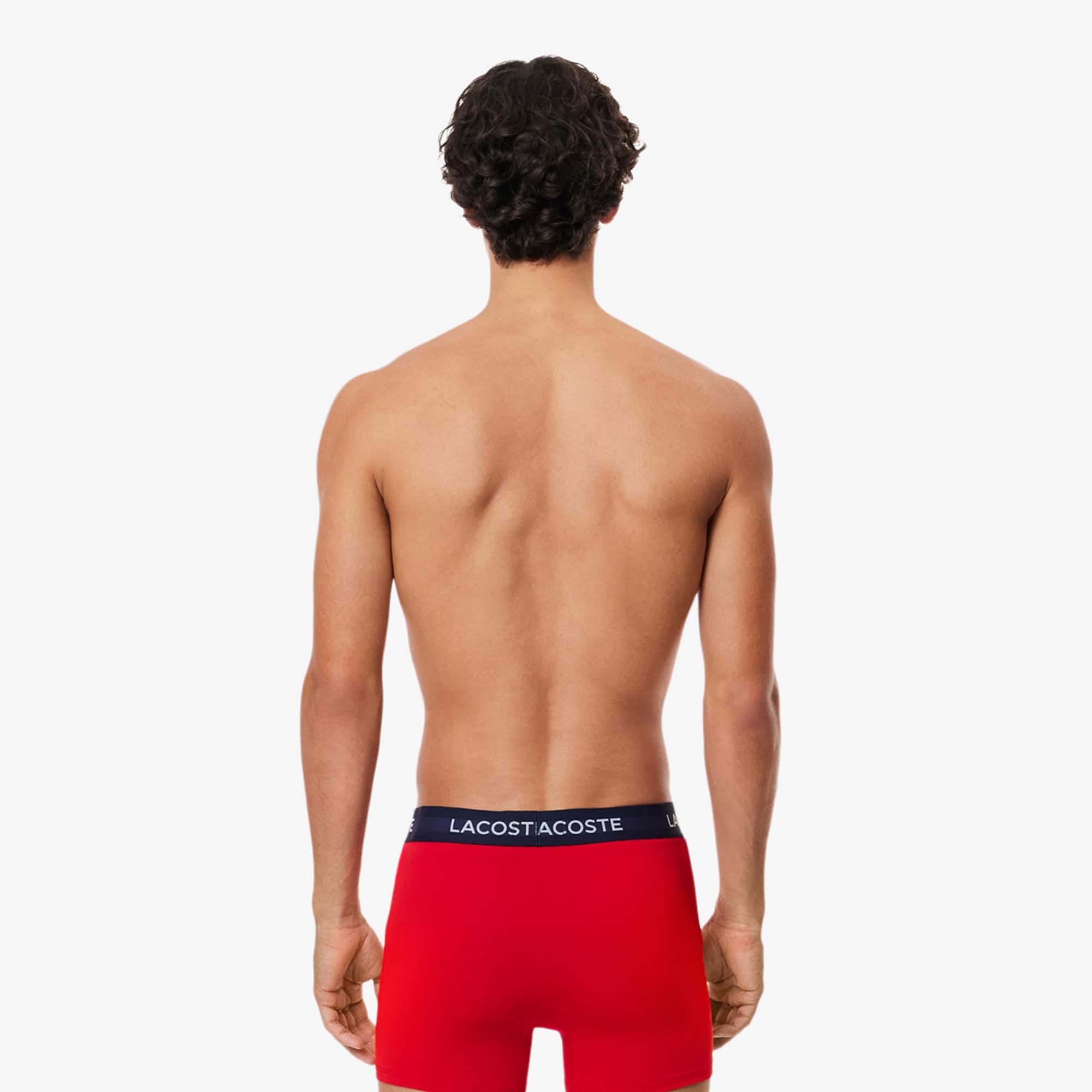 Men's 3-Pack Microfiber Trunks - Navy Blue / White / Red