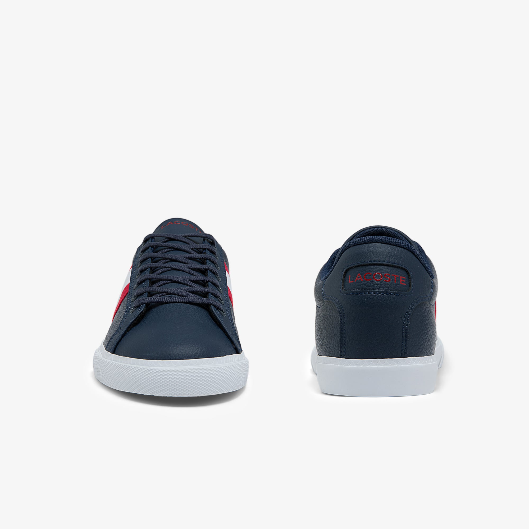 Men's Lace-Up Sneakers - NVY/WHT