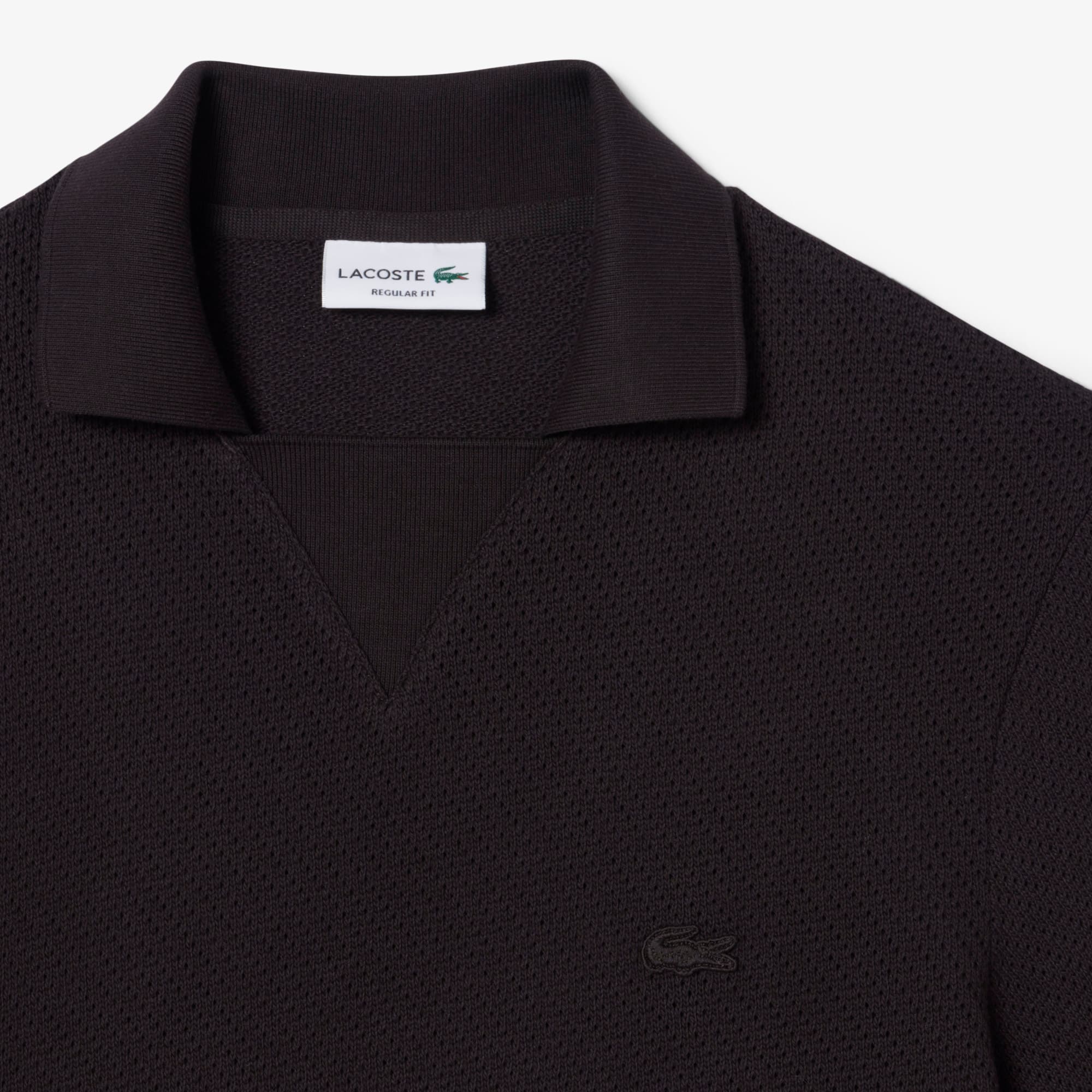 Regular Fit Lacy Cotton Polo - Brown