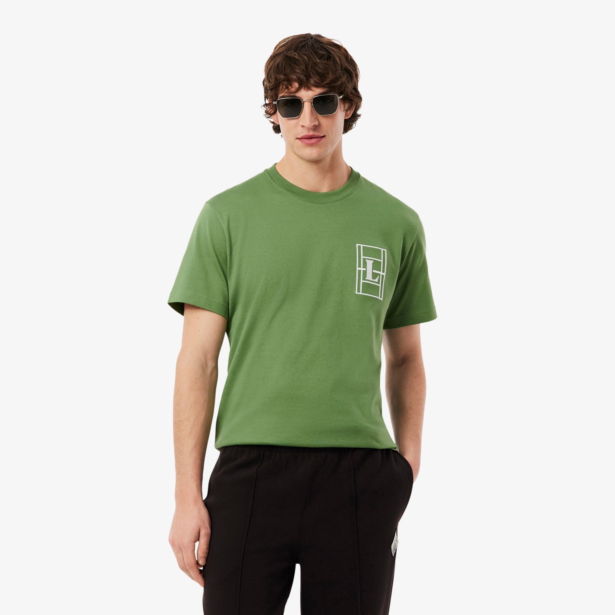Embroidered Heavy Jersey T-Shirt - Green