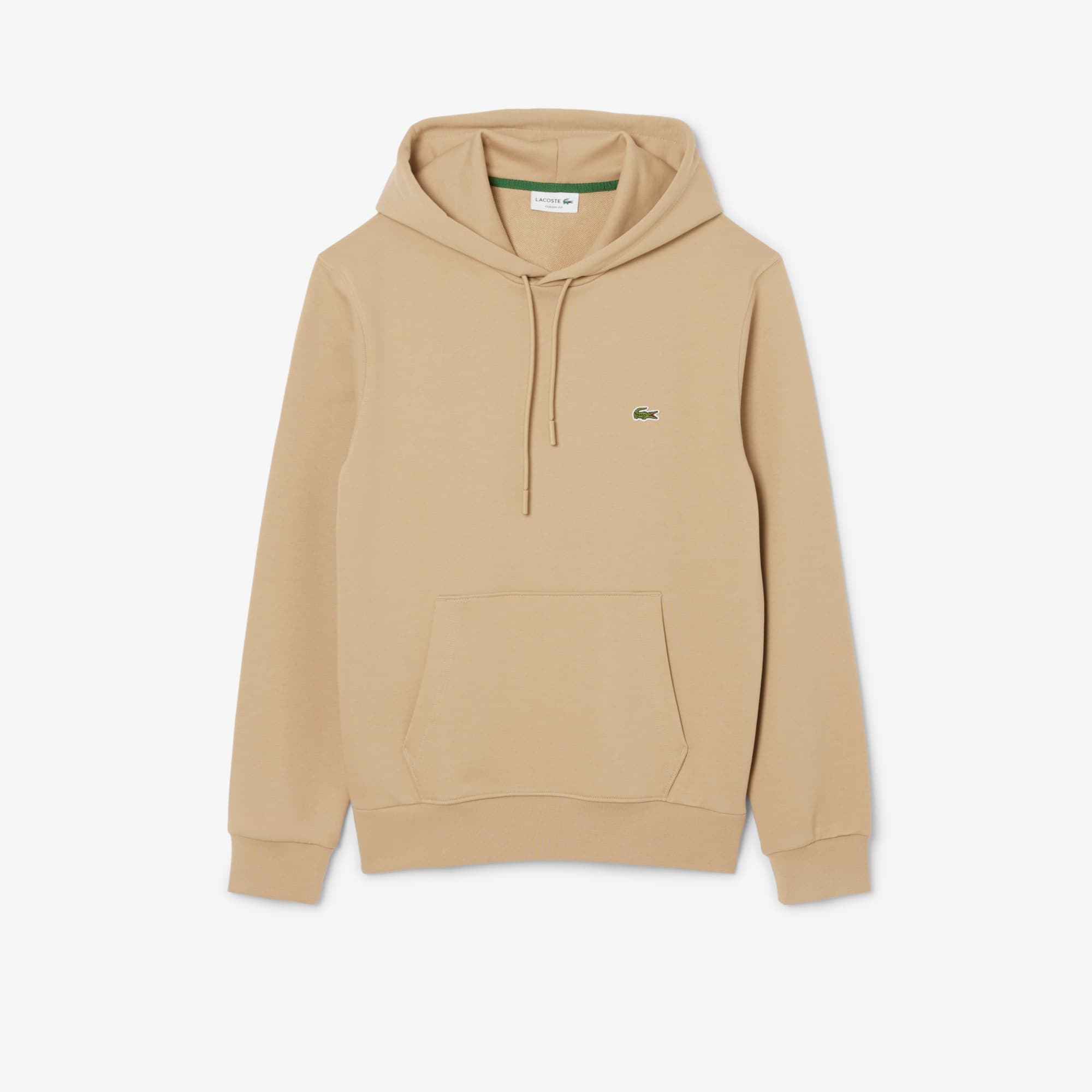 Men's Cotton Fleece Hoodie - Beige