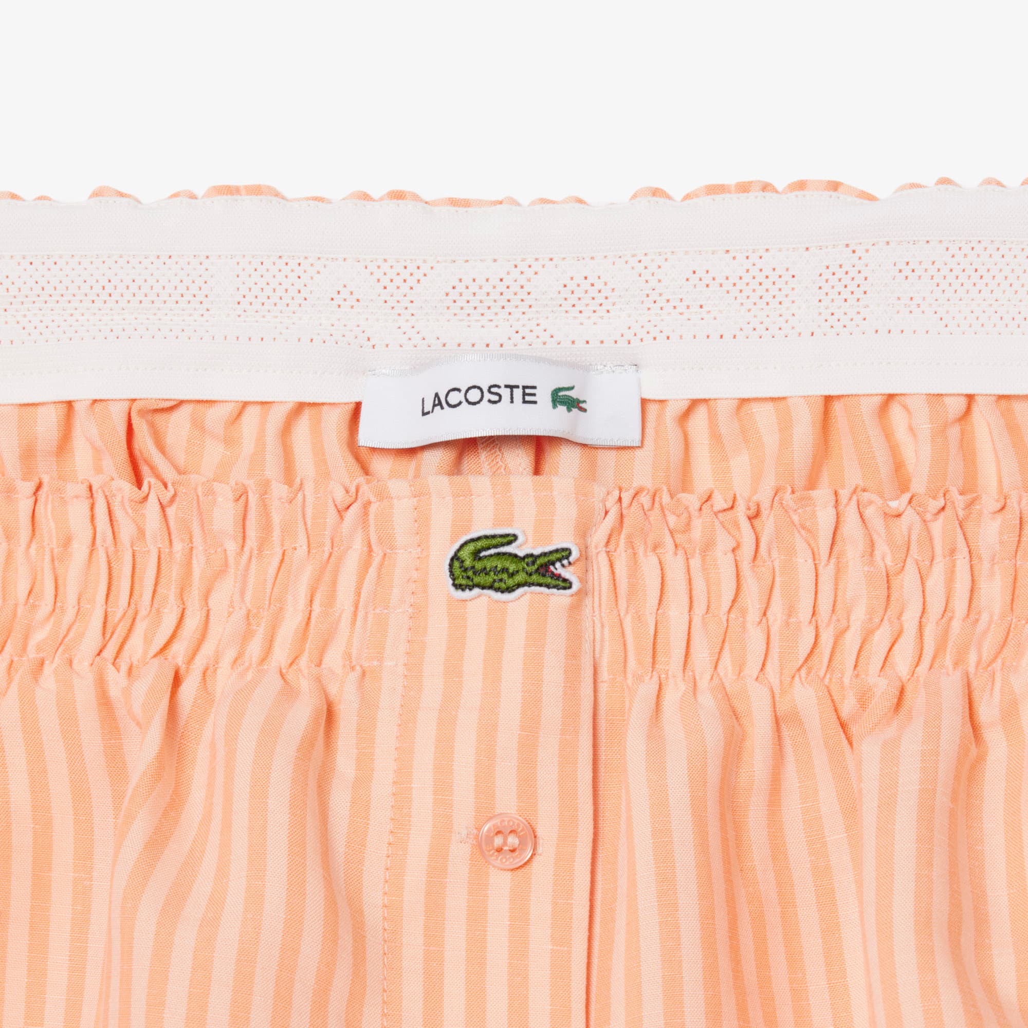Oversized Linen Blend Shorts - Rose / Orange