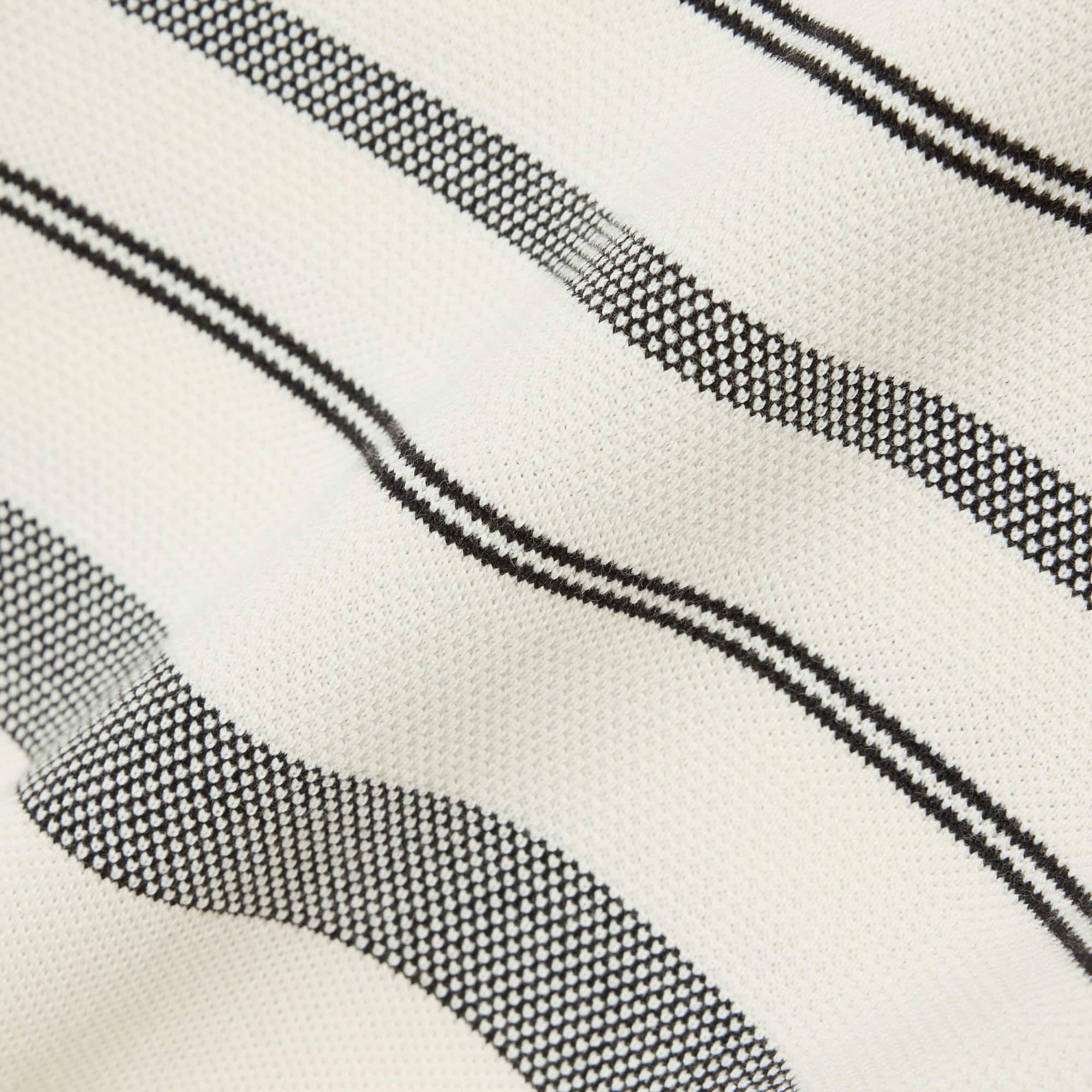 Made In France Classic Fit Striped Polo - Cream