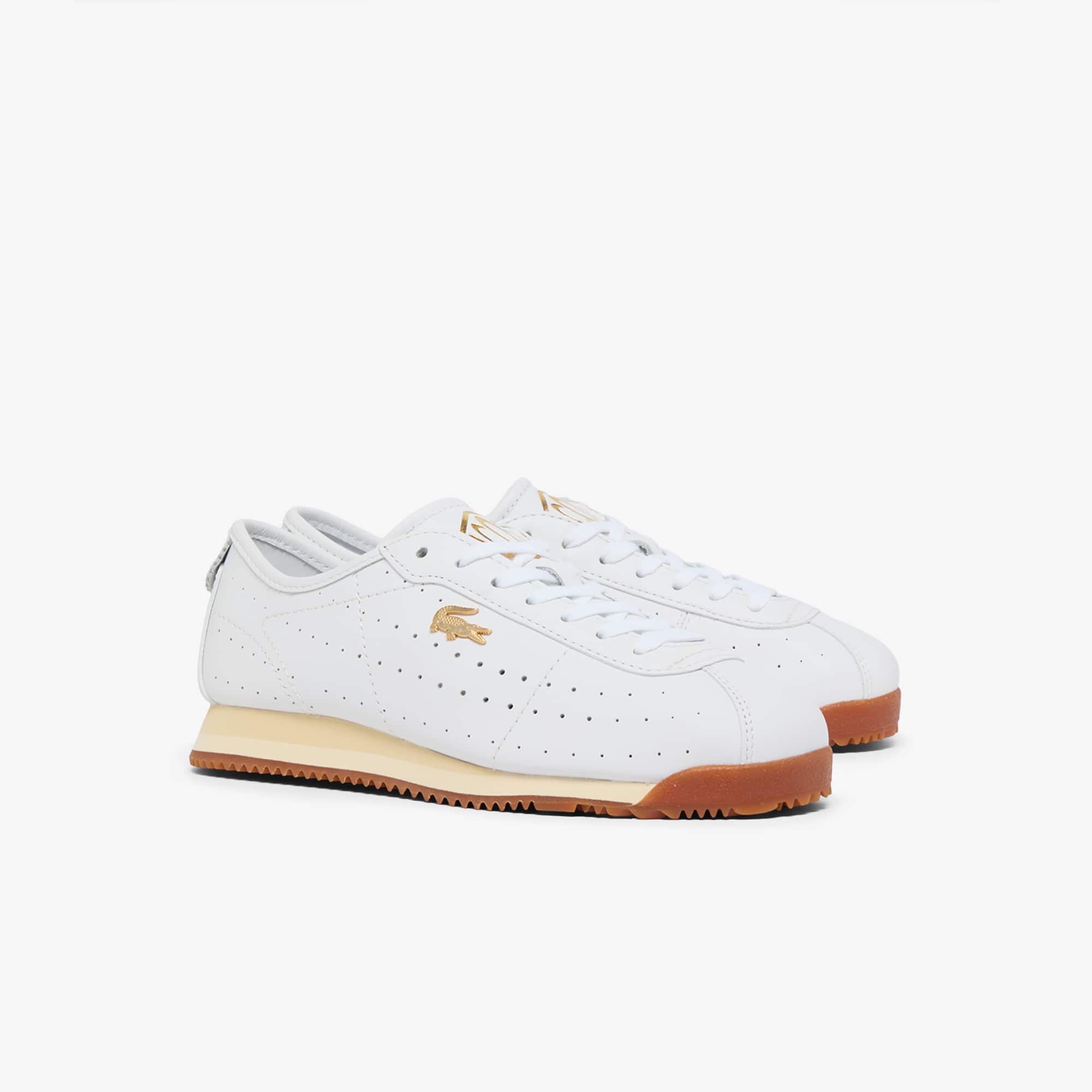Women's Club-Low Leather Sneakers - WHT/GUM