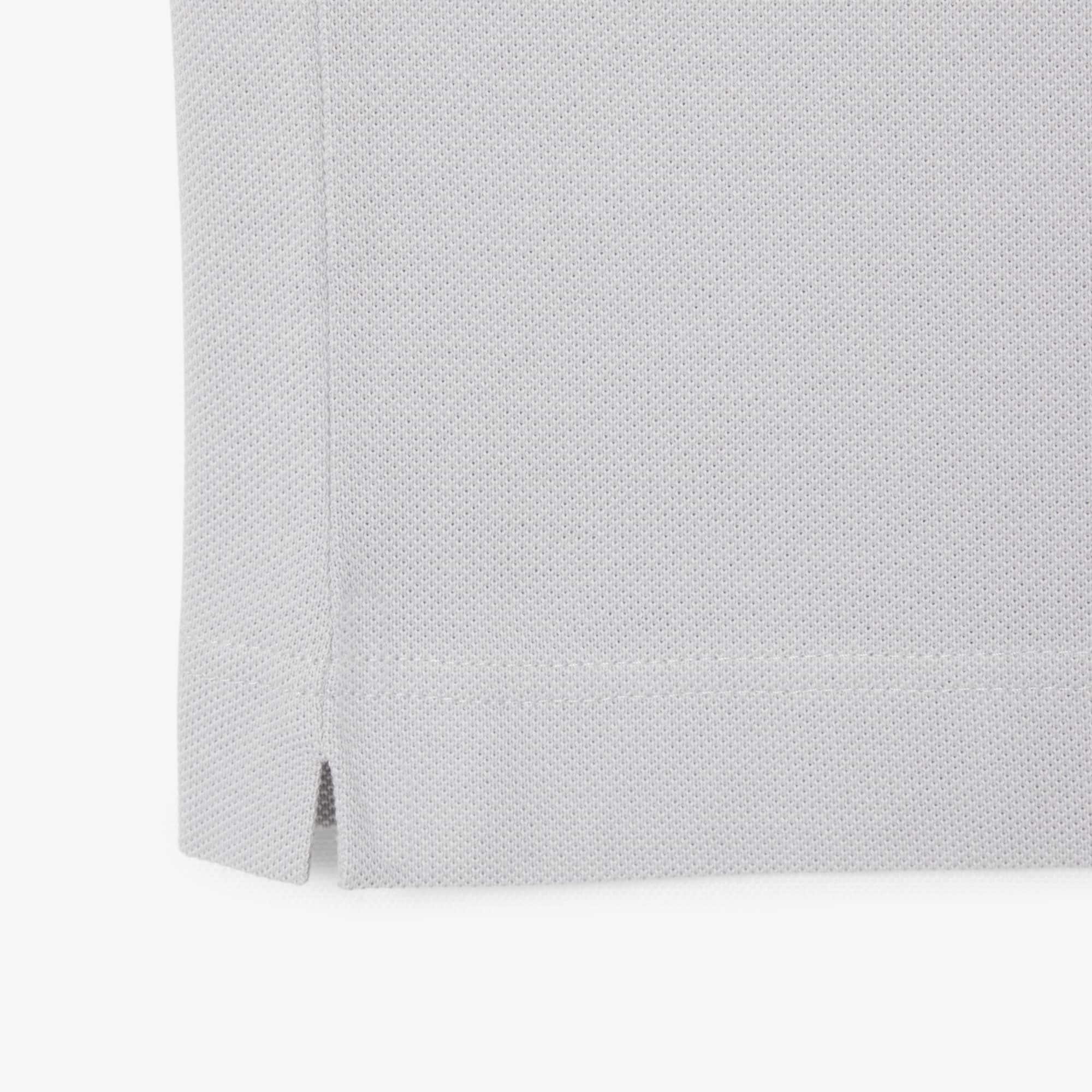 Classic Fit Embossed Branding Polo - Light Grey