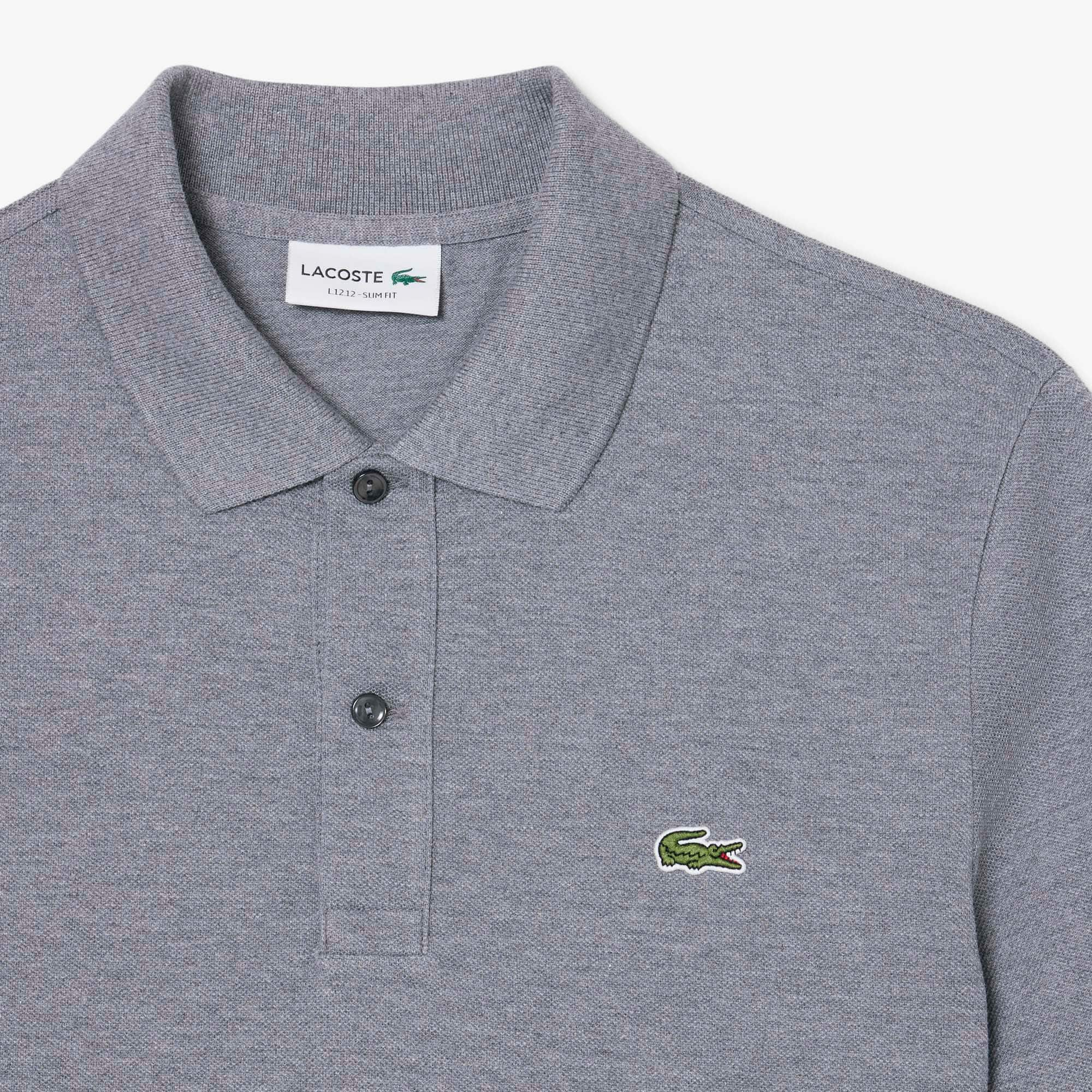 Men's Slim Fit Piqué Polo - Gris Chine