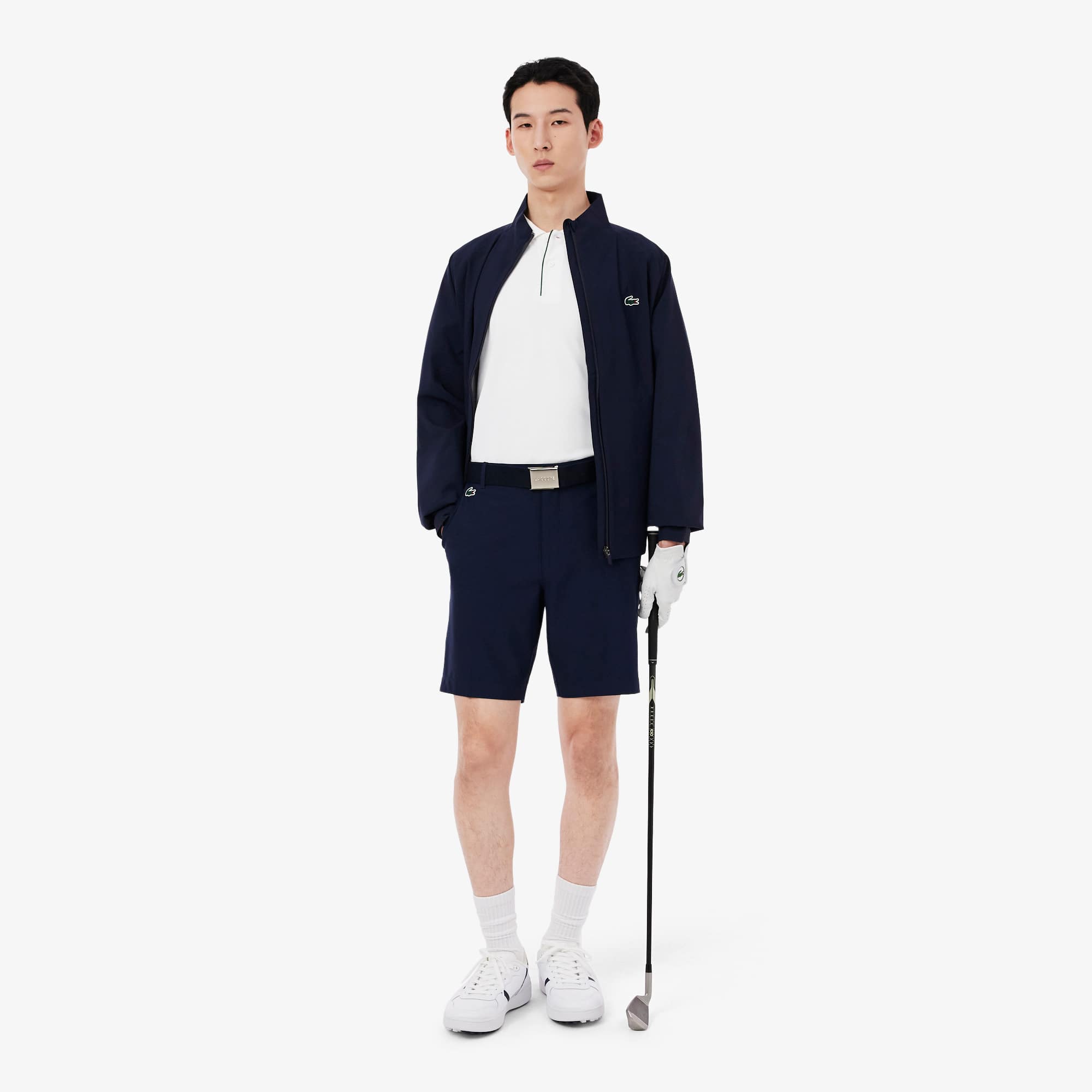 Heat Regulating Mini Piqué Golf Polo - White