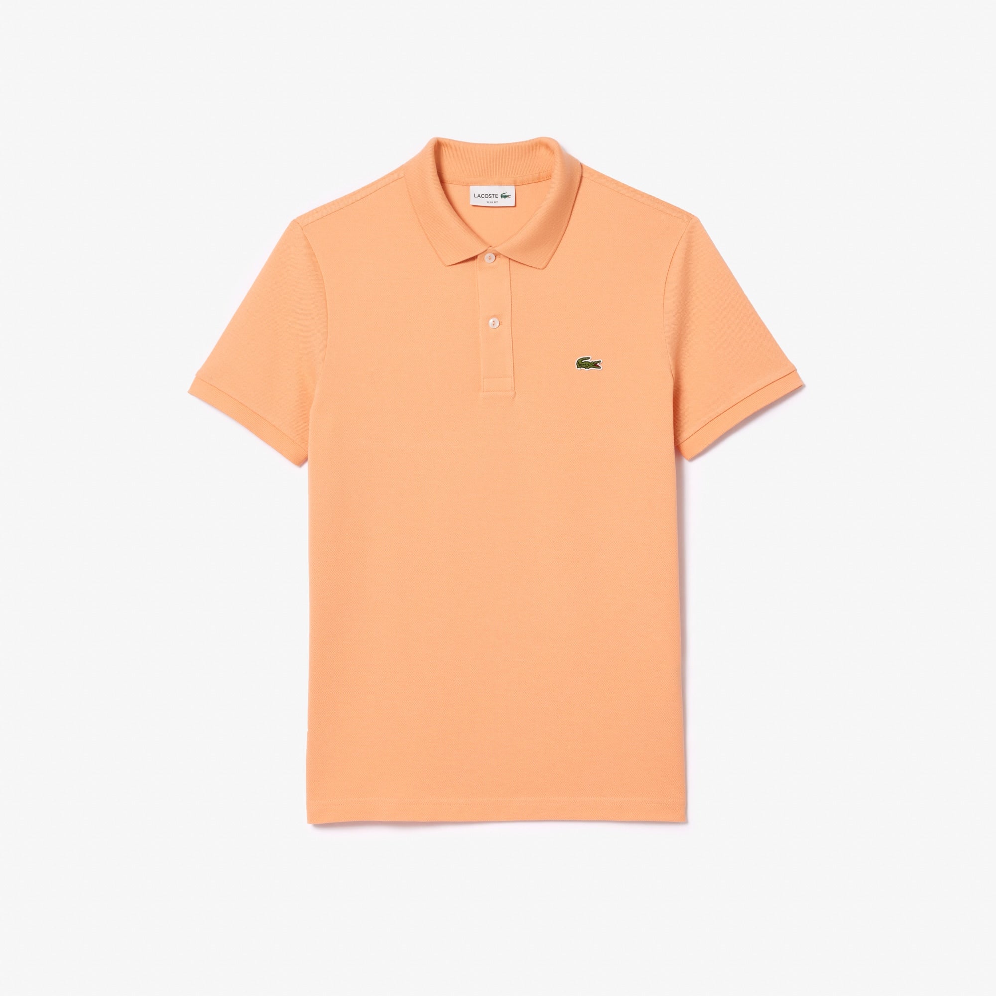 Men's Slim Fit Piqué Polo - Light Orange
