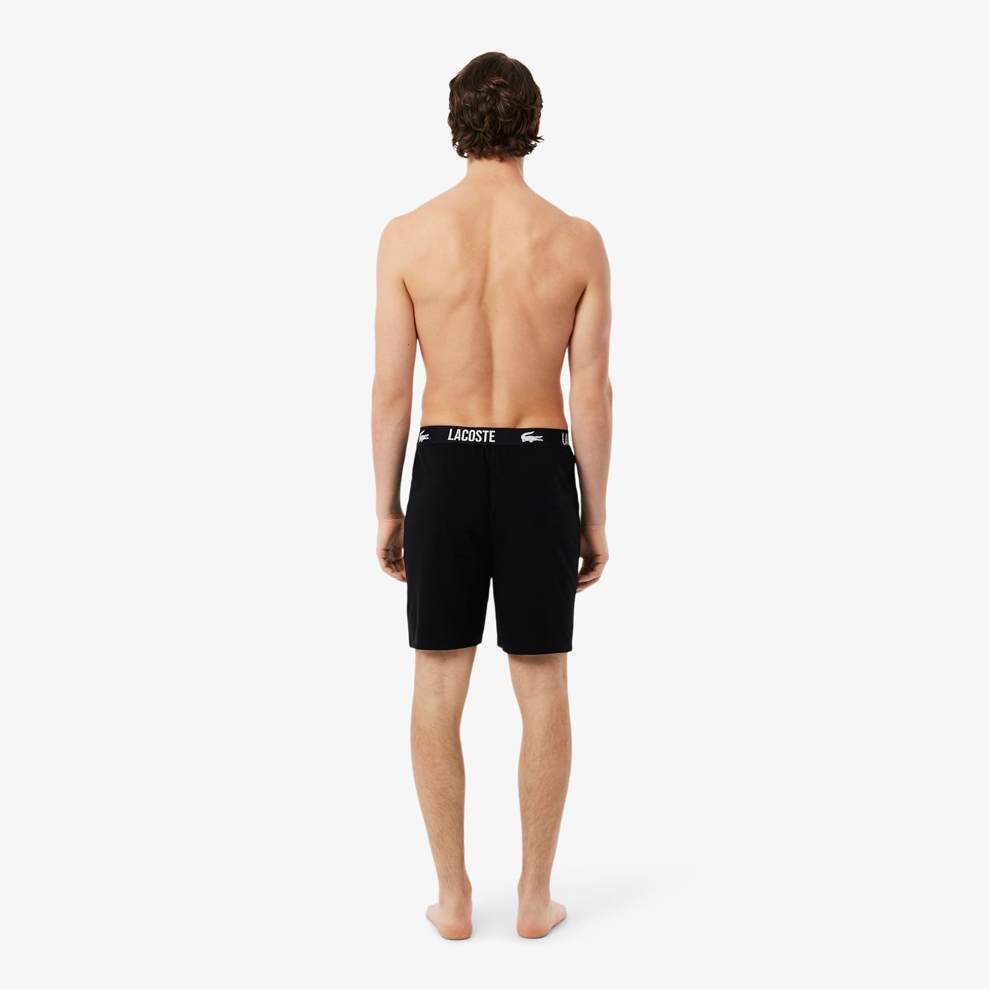Men's Soft Cotton Pajama Shorts - Black